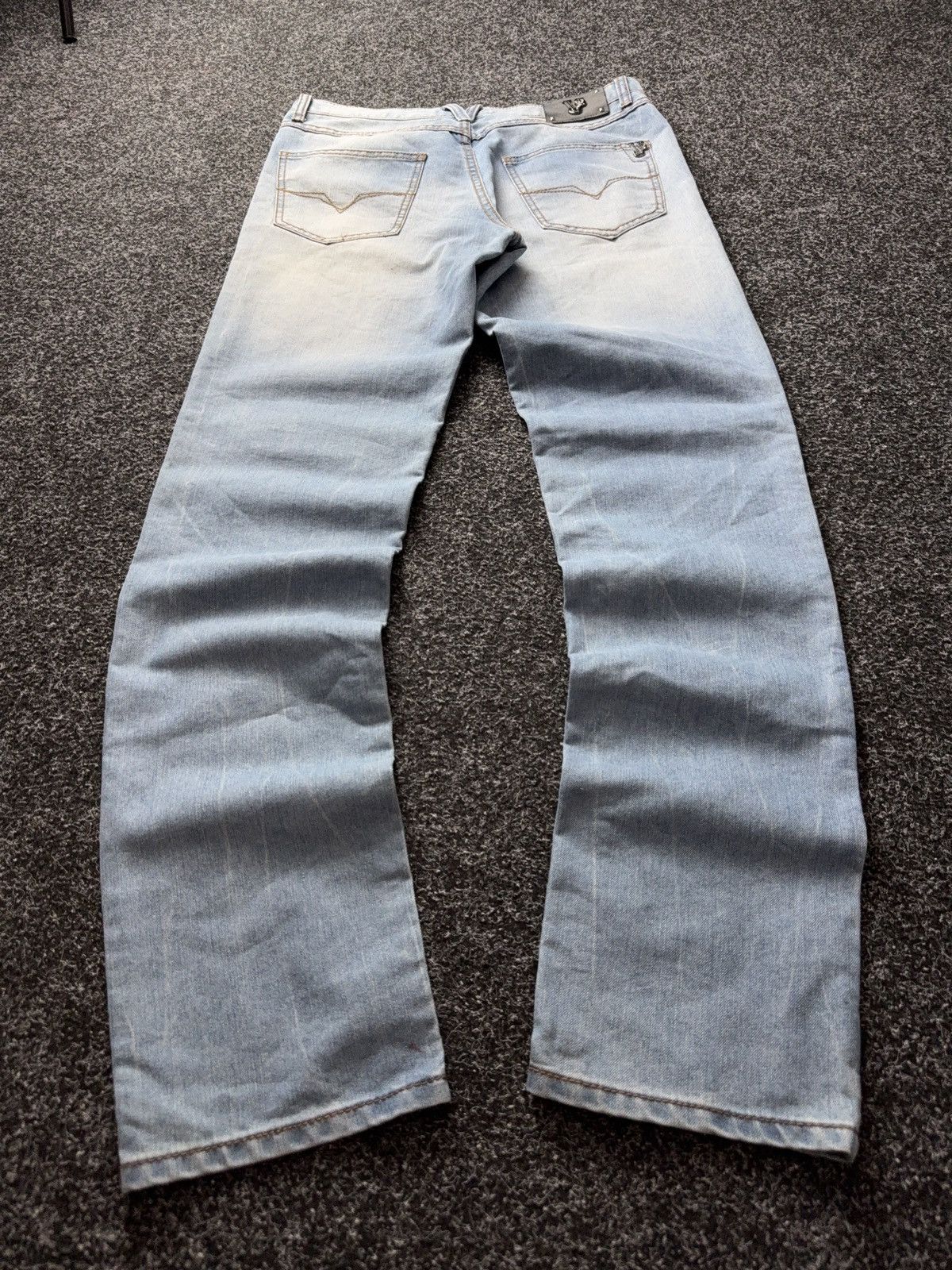Versace Jeans Couture Luxury 00s Versace Jeans Slim Fit Light Wash Denim Jeans Size US 31 - 9 Thumbnail