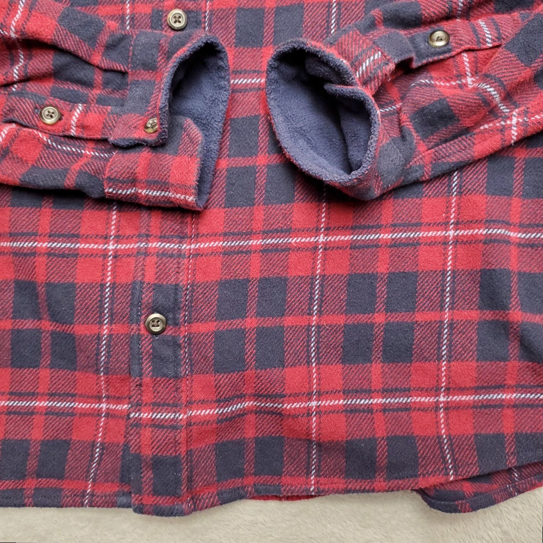 Orvis VINTAGE Orvis Shirt Jacket Mens 2XL Red Plaid 100% Cotton Flannel Button-Up Casual Outdoors Size US XXL / EU 58 / 5 - 7 Thumbnail