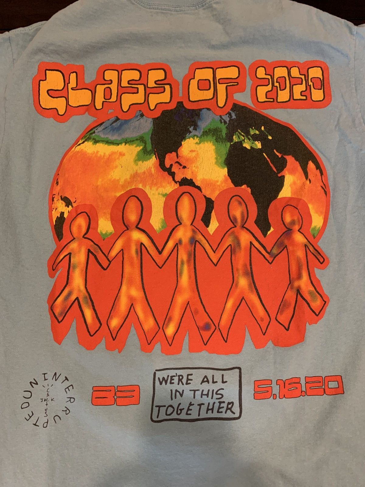 Travis Scott Travis Scott x Cactus Jack Class of 2020 T-Shirt Light Blue Size US M / EU 48-50 / 2 - 2 Thumbnail