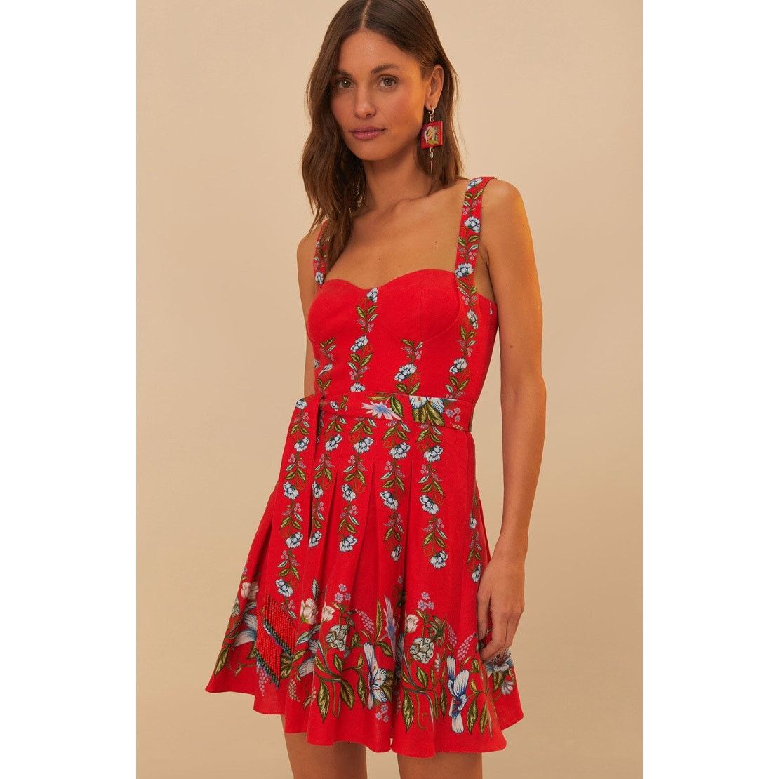 Farm Rio BNWT Farm Rio Sweet Bloom Bouquet Red Mini Dress Size XL Size XL / US 12-14 / IT 48-50 - 1 Thumbnail