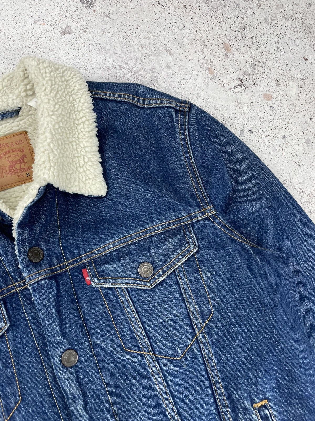 Levi's Levis Retro Denim Type Sherpa Trucker Jacket Size US M / EU 48-50 / 2 - 5 Thumbnail
