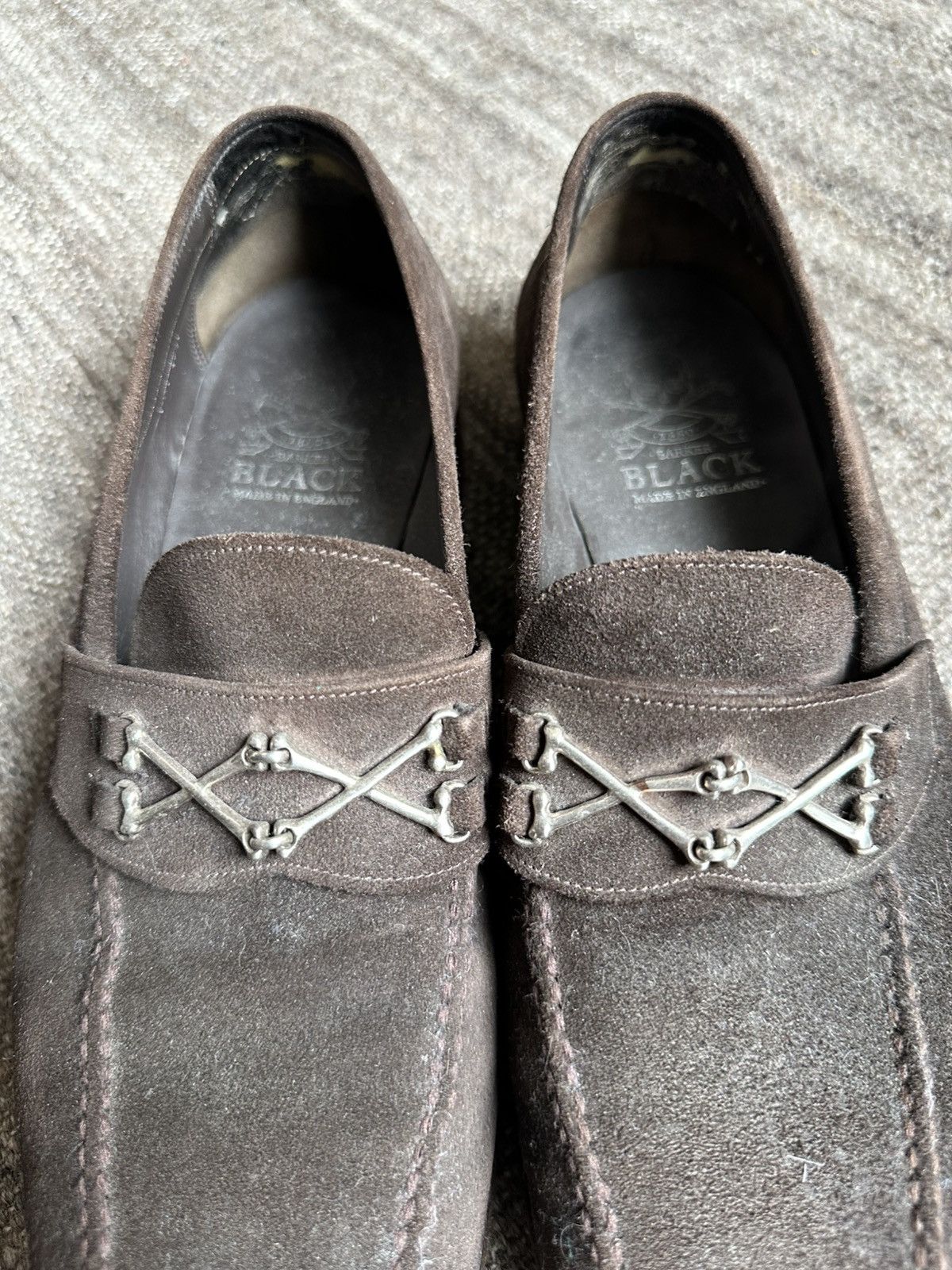Barker Black Barker Black Bone Loafers - Brown Suede Size US 10.5 / EU 43-44 - 3 Thumbnail