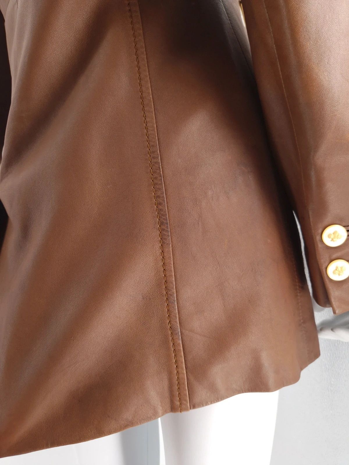 Gucci Gucci by Tom Ford Archival Brown Leather Coat Size S / US 4 / IT 40 - 14 Thumbnail