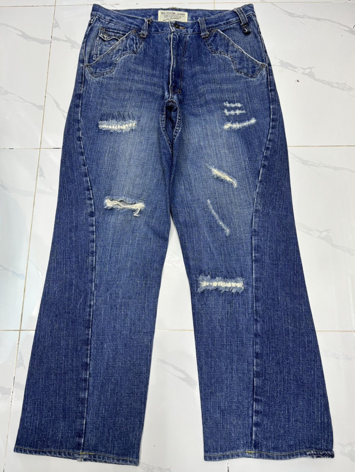 Acne Studios BAGGY Big Shark Jeans Acne Studios Style Distressed Denim Size US 31 - 9 Thumbnail