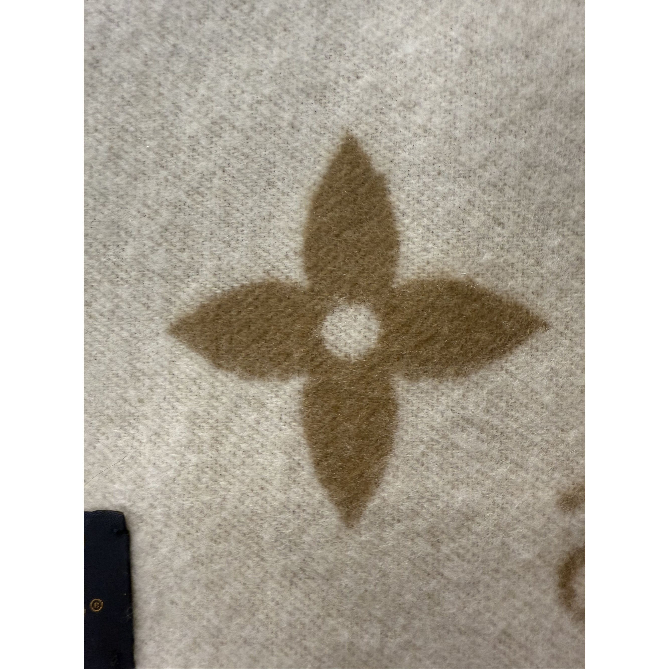 Louis Vuitton LOUIS VUITTON Monogram Reversible 100% Cashmere Scarf In Cre Size ONE SIZE - 7 Thumbnail