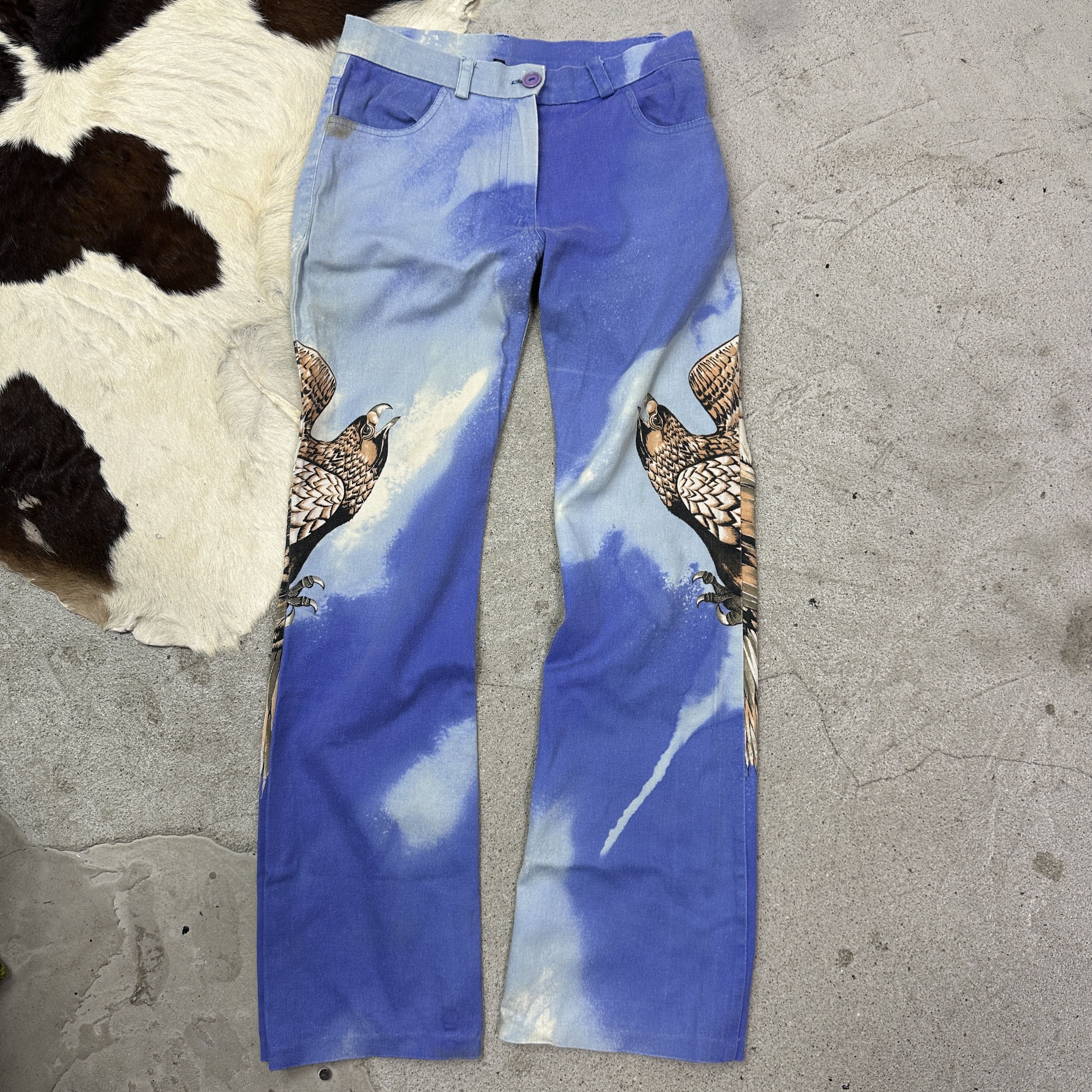 Vintage Vintage Avant Garde Streetwear Fullprint Wings Pants 00s Size 26" / US 2 / IT 38 - 5 Thumbnail