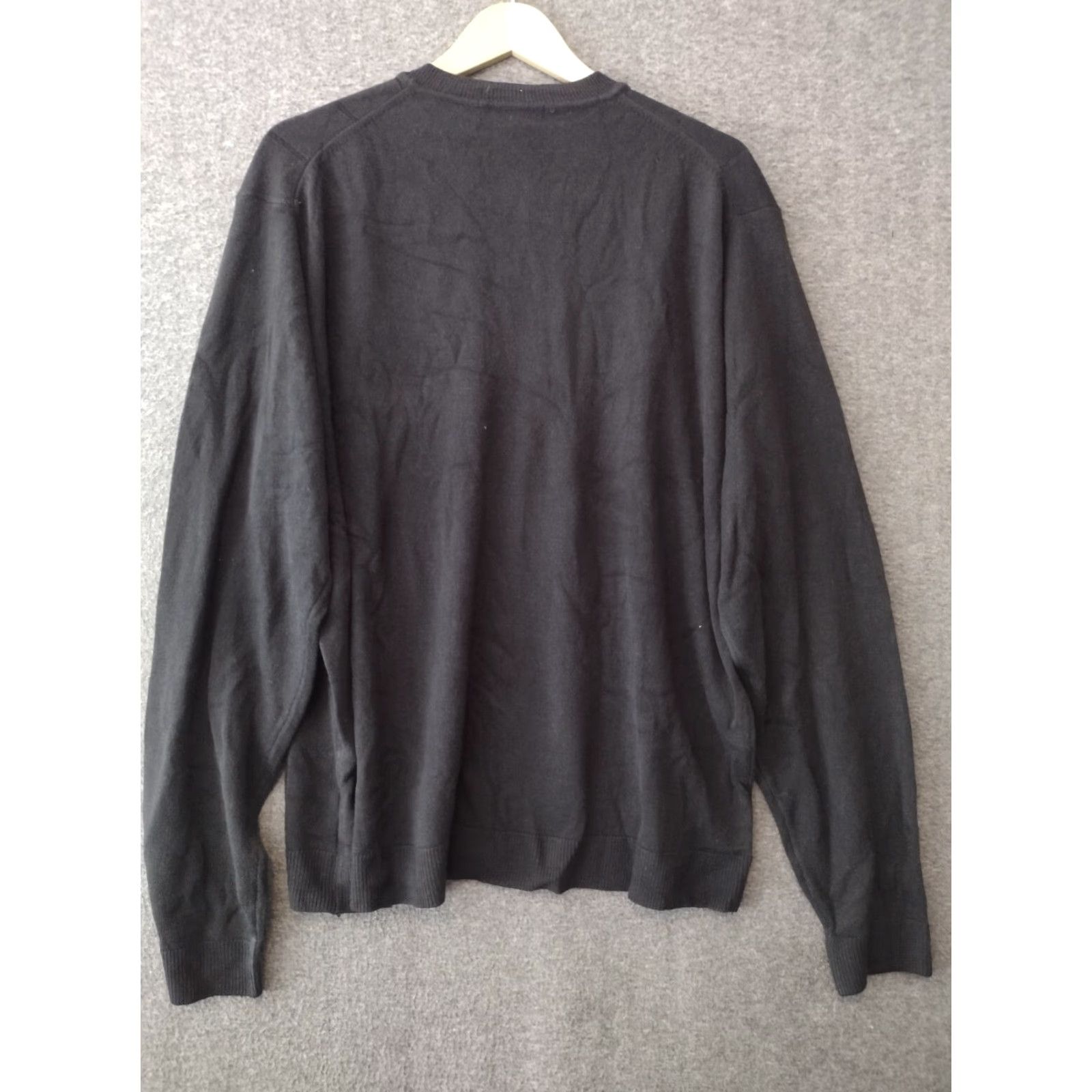 Vintage John Ashford Sweater Men's XL Black Long Sleeve V Neck Pullover Size US XL / EU 56 / 4 - 2 Thumbnail