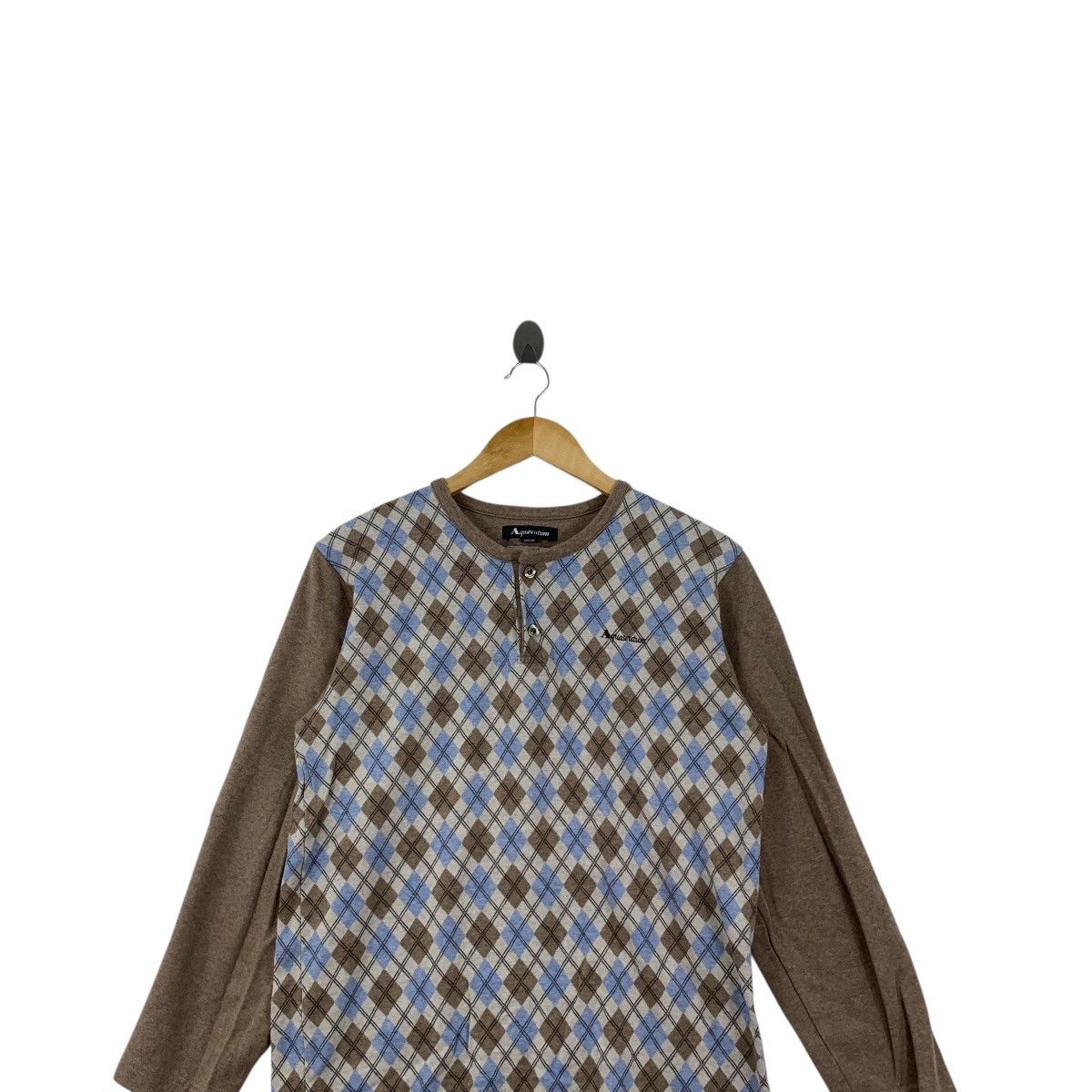 Aquascutum Vintage AQUASCUTUM LONDON Argyle Nova Checks Sweatshirt Size M / US 6-8 / IT 42-44 - 2 Thumbnail