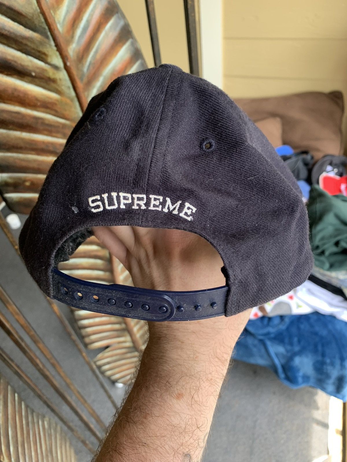 Champion × Supreme Supreme Champion FW17 Stacked C Hat Navy Bogo box logo Size ONE SIZE - 2 Thumbnail