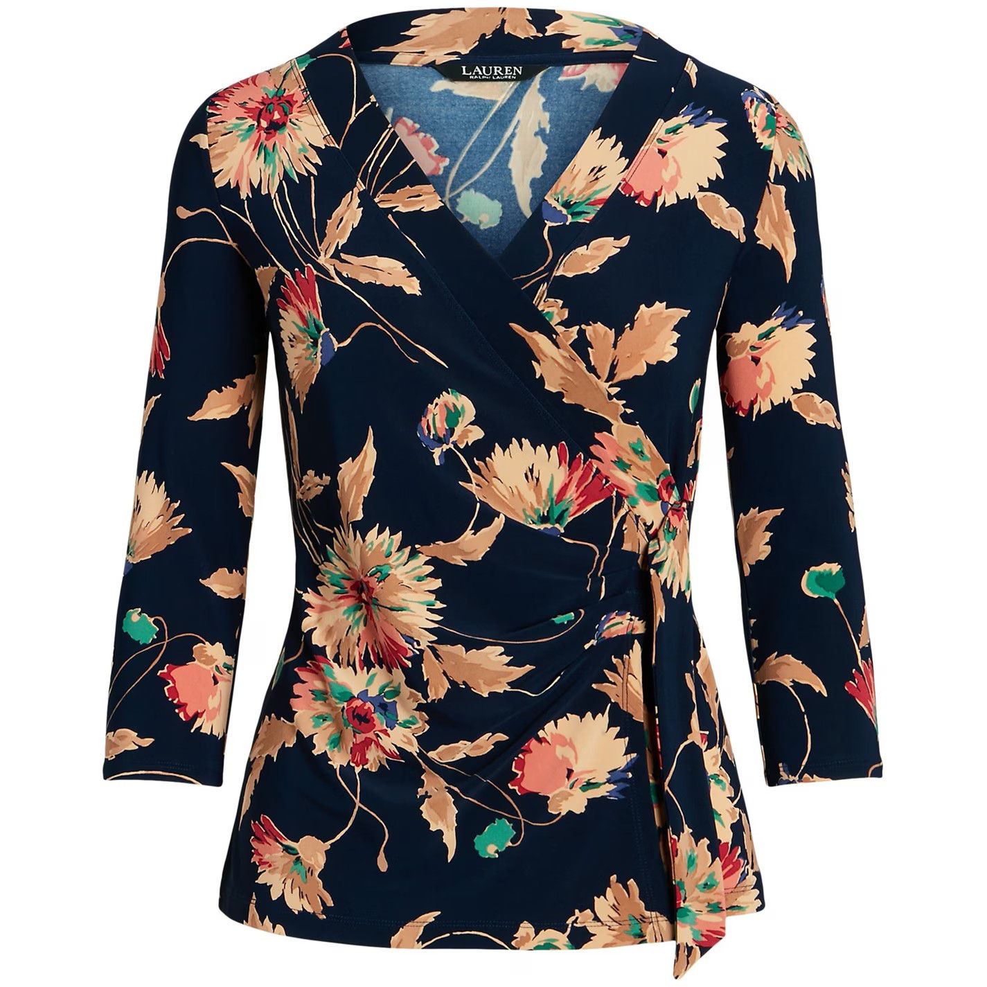 Lauren Ralph Lauren o1g2r1mq1025 Jainab Wrap Top in Multicolor Size S / US 4 / IT 40 - 1 Thumbnail