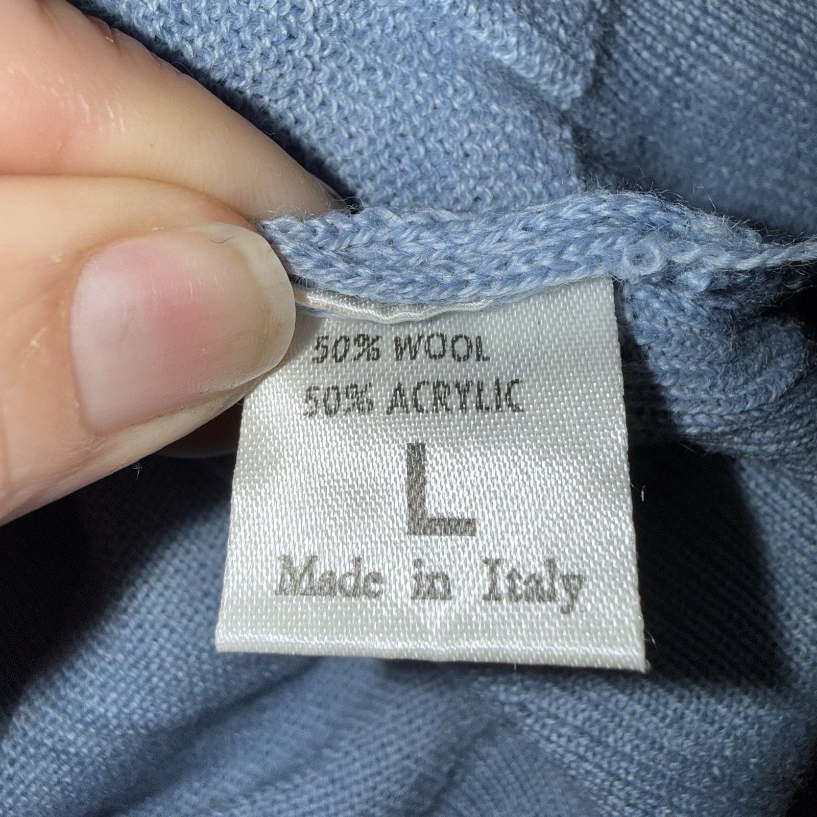 Other Nicola Mancini Blue V Neck Italian Soft Wool blend Sweater L Size US L / EU 52-54 / 3 - 9 Thumbnail