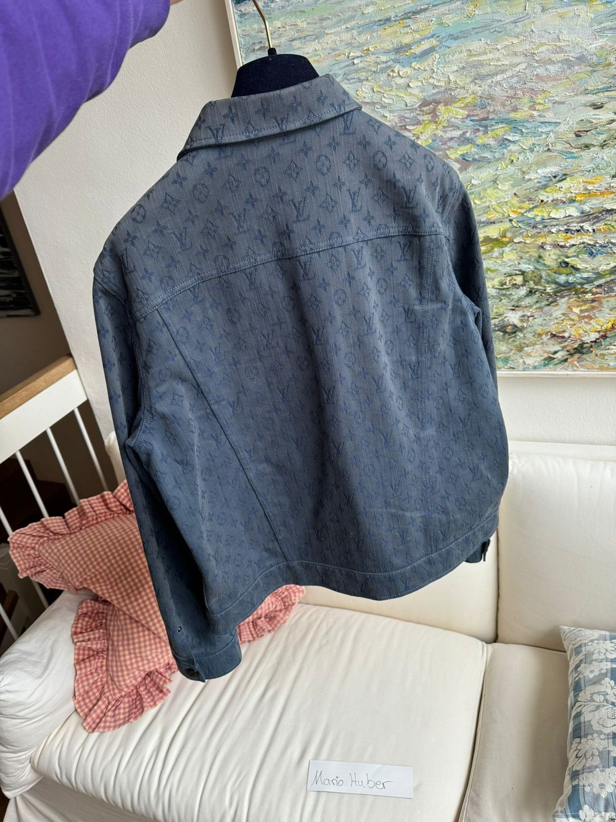 Louis Vuitton Louis Vuitton Denim Jeans Jacket Monogram Virgil Abloh Size US M / EU 48-50 / 2 - 2 Thumbnail
