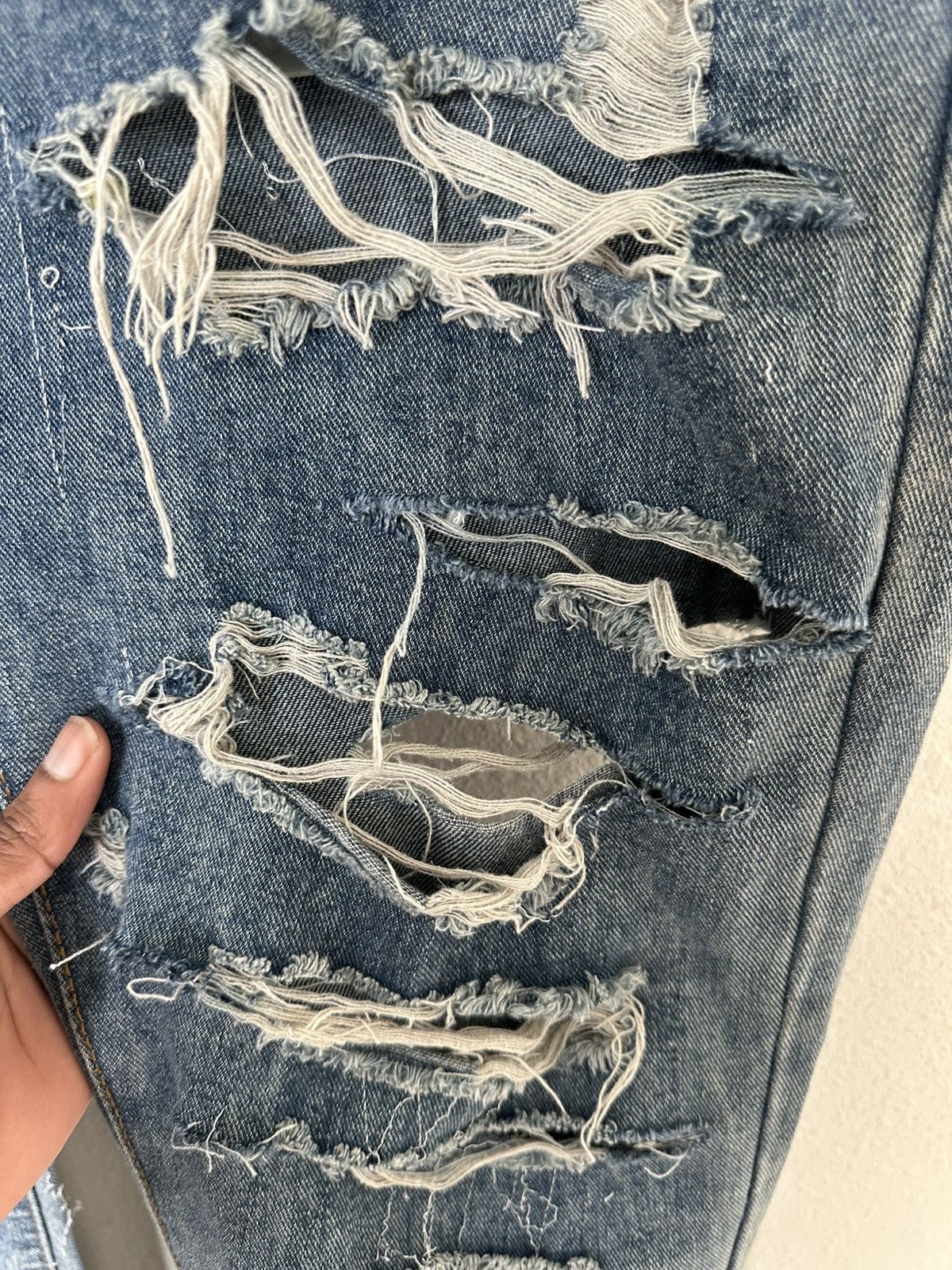 Other Balenciaga style distressed jeans Size US 32 / EU 48 - 2 Thumbnail