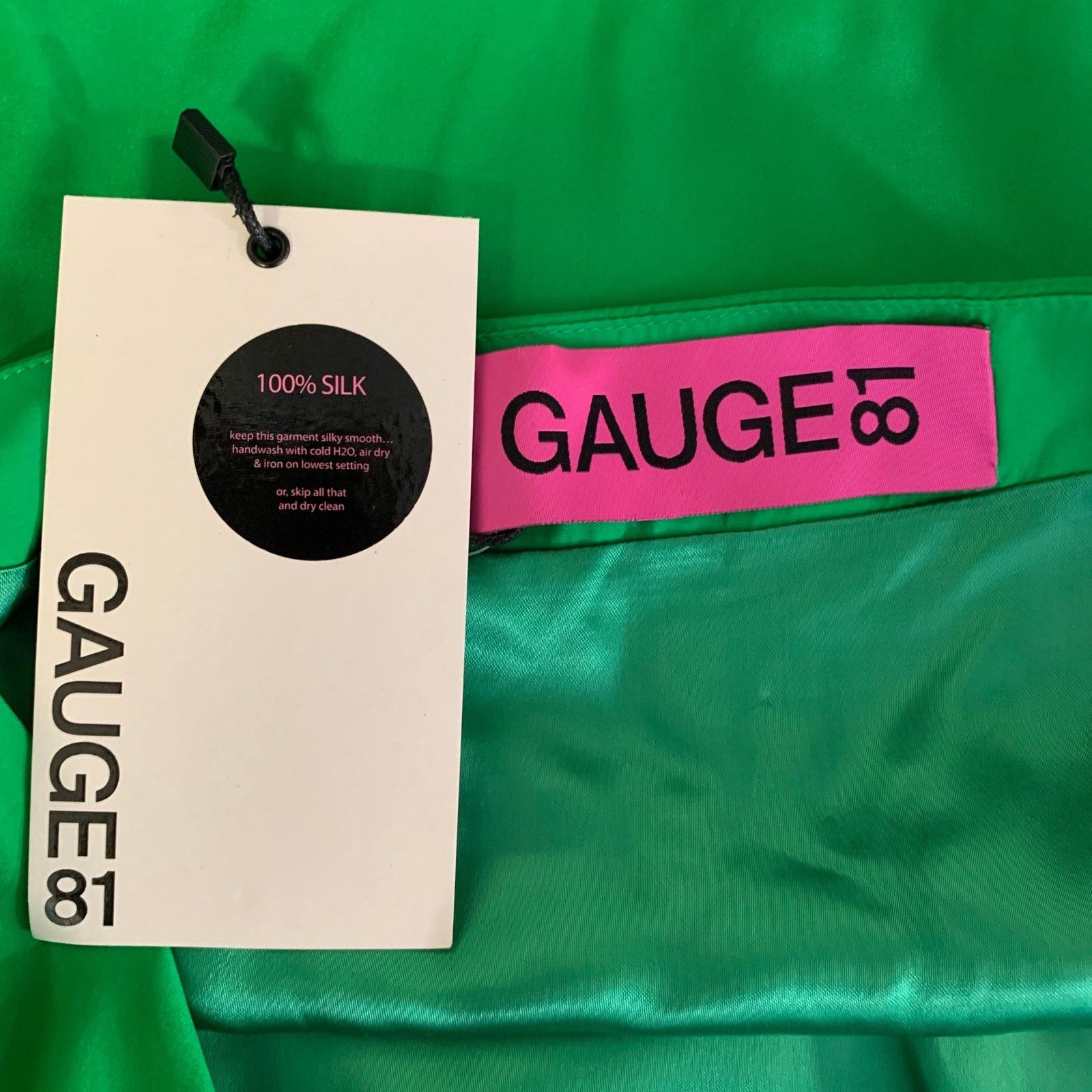 GAUGE81 GAUGE 81 Size XS Green Silk Draped Mini Skirt Size 25" / US 0 / IT 36 - 4 Thumbnail