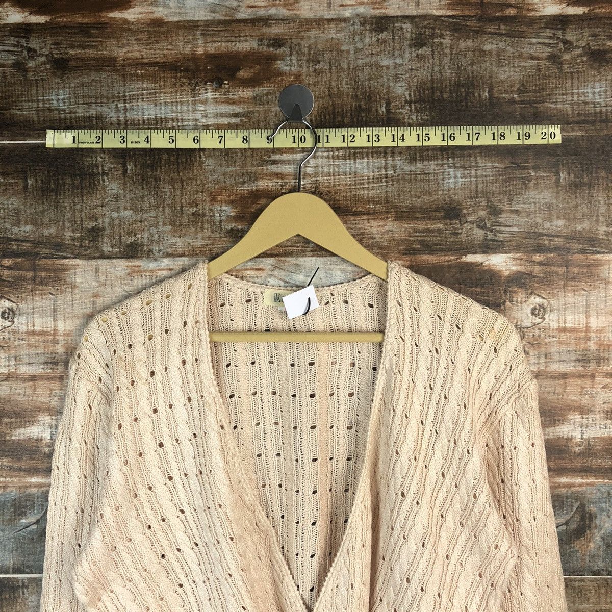 Japanese Brand Keith Pink Cardigan crochet meshnet Knitwear #A1893 Size S / US 4 / IT 40 - 4 Thumbnail
