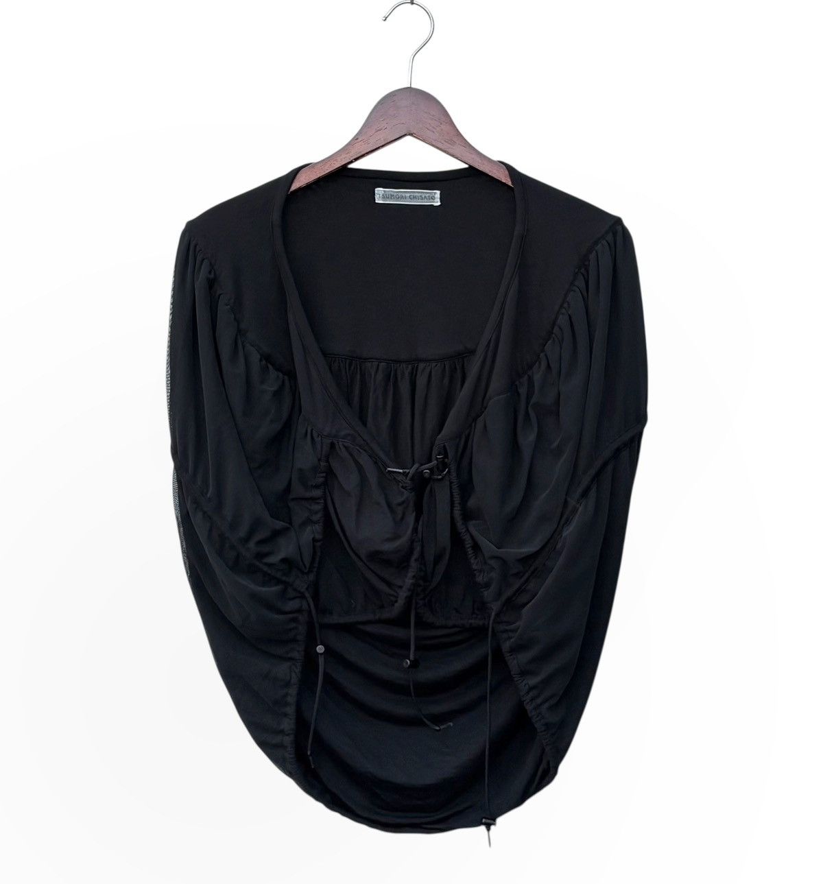 Tsumori Chisato Tsumori Chisato Black Top Rayon Miyake Blouse Size M / US 6-8 / IT 42-44 - 1 Thumbnail