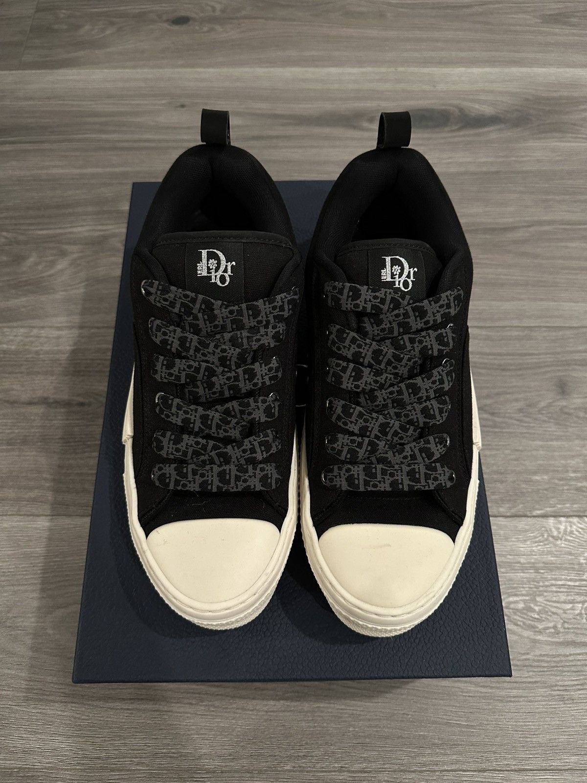 Dior Dior x ERL - B23 Skater Black Cotton Canvas Low Top Sneakers Size US 9.5 / EU 42-43 - 2 Thumbnail