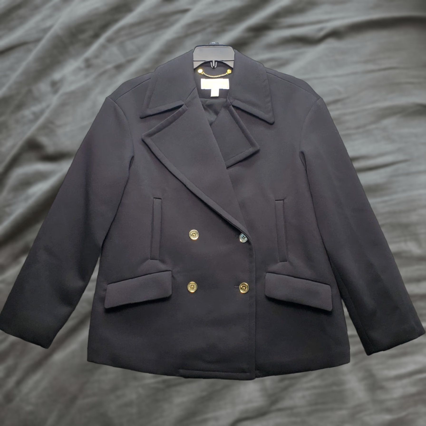 Michael Kors Michael Kors Blazer Womens M Black Quilted Lined Double Breasted Crest Button Blazer Size M / US 6-8 / IT 42-44 - 1 Thumbnail