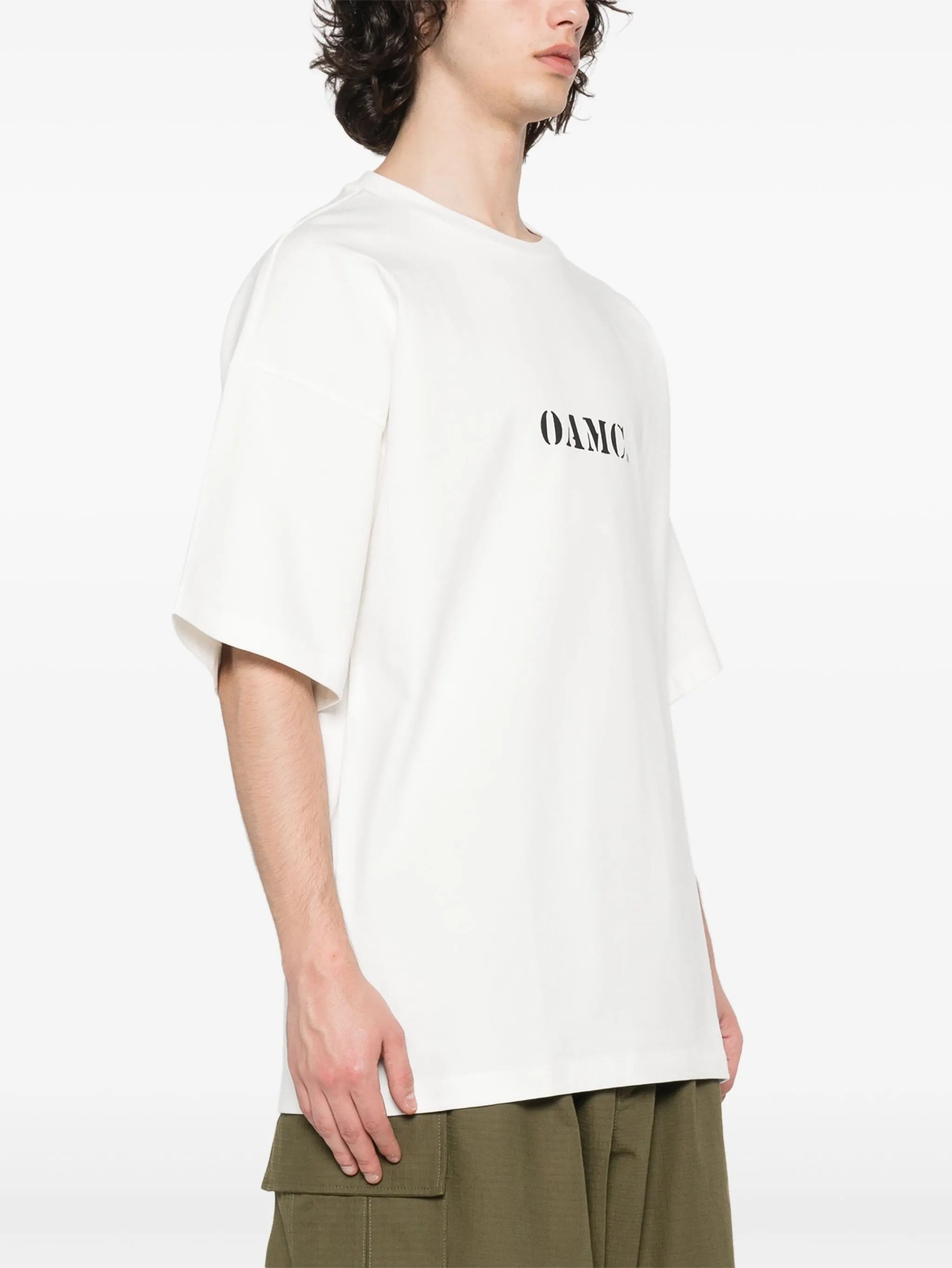 OAMC o1y0225 Logo Crewneck T-Shirt in White Size US XL / EU 56 / 4 - 3 Thumbnail