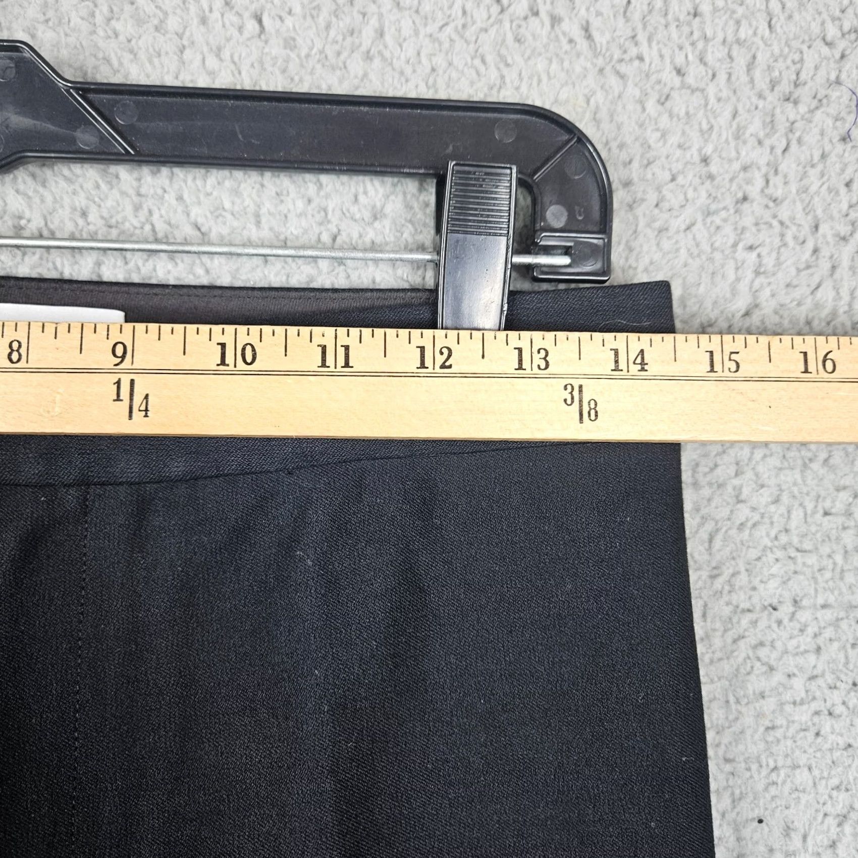 Vintage DEREK LAM IO CROSBY Women's Black Straight Leg Trousers Size 4 Size 27" / US 4 / IT 40 - 3 Thumbnail