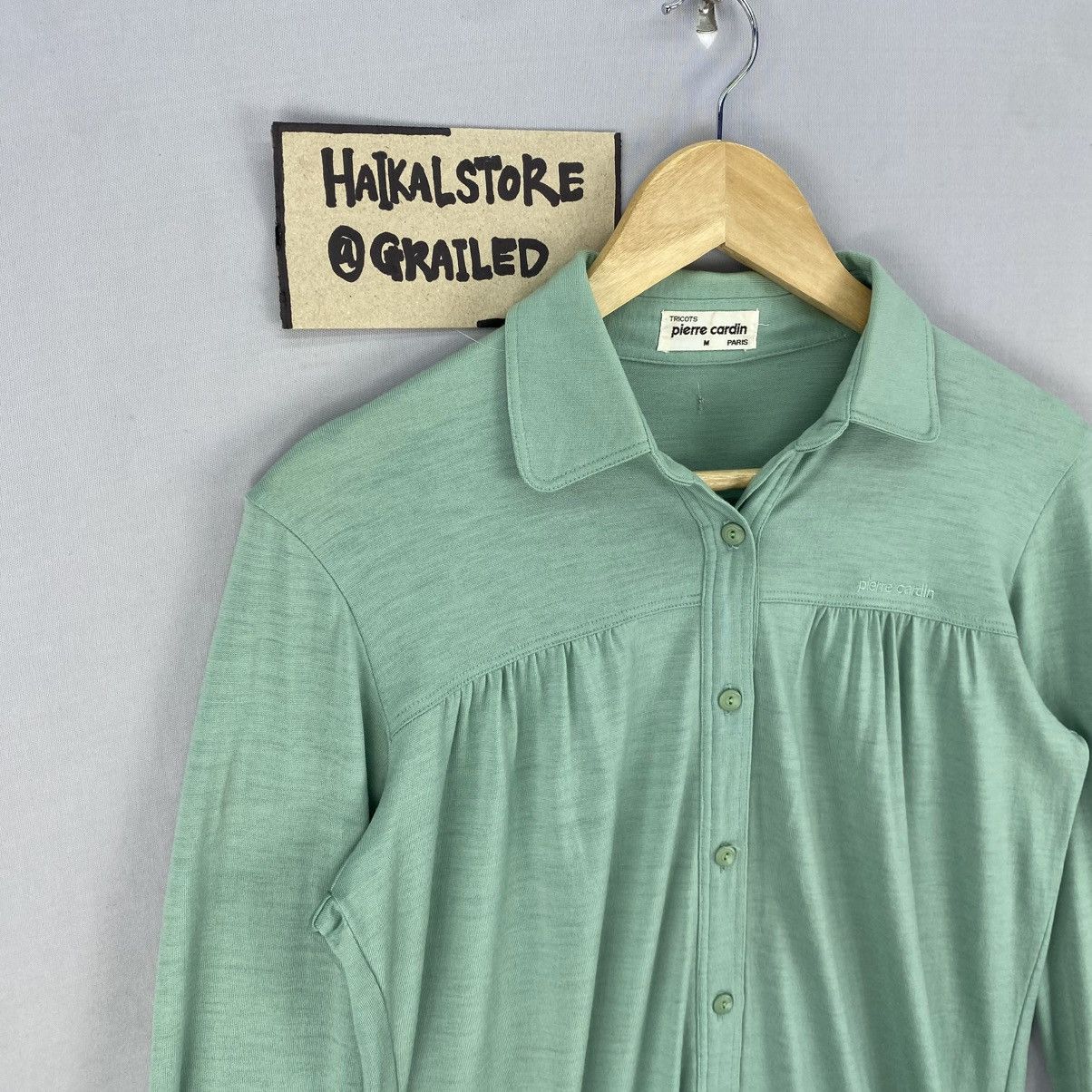 Japanese Brand Pierre Cardin Paris Woman’s Long sleeve Button Up Size XS / US 0-2 / IT 36-38 - 2 Thumbnail