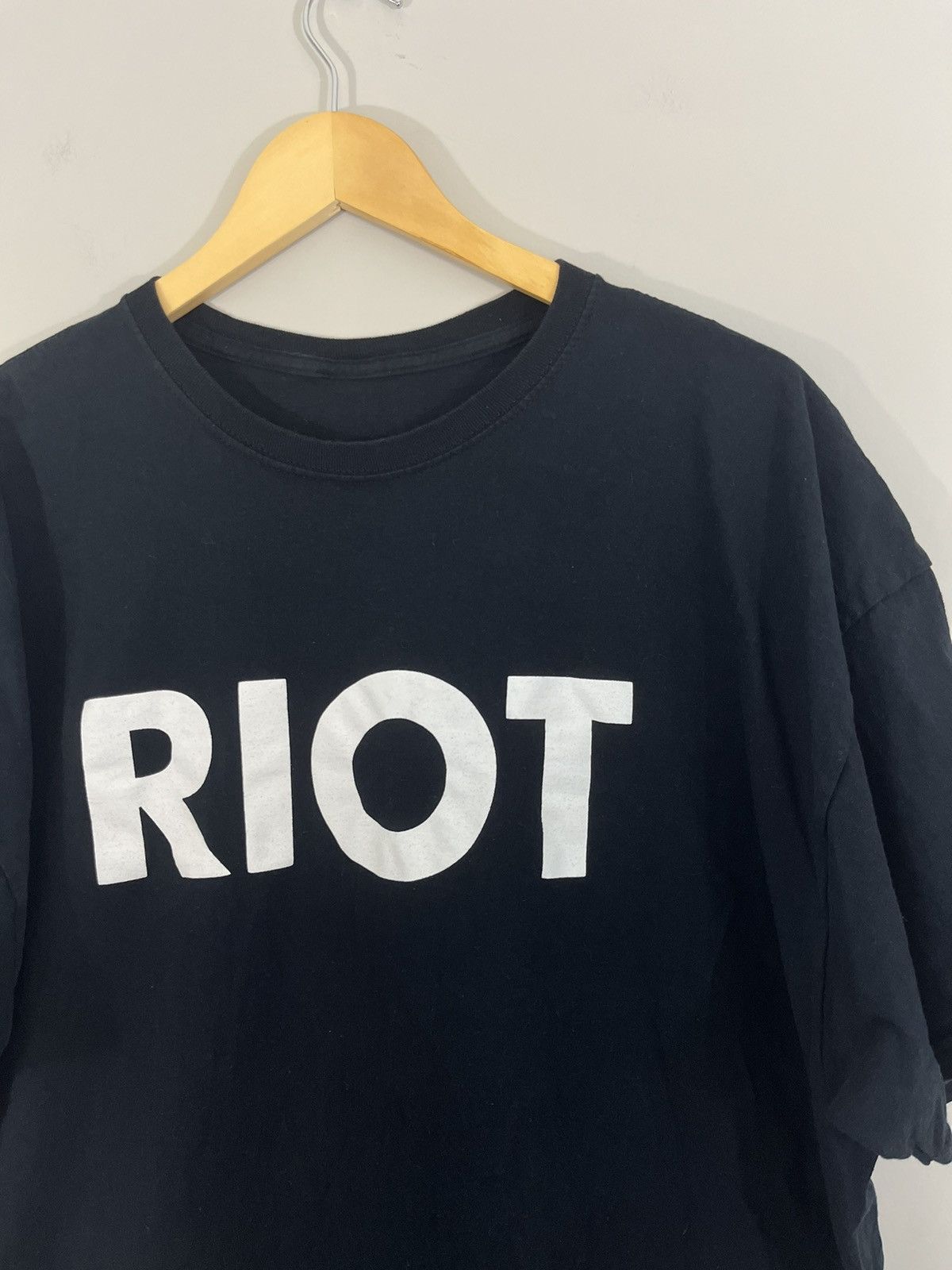 Vintage RIOT Oversized Distressed Tee Size US XXL / EU 58 / 5 - 2 Thumbnail