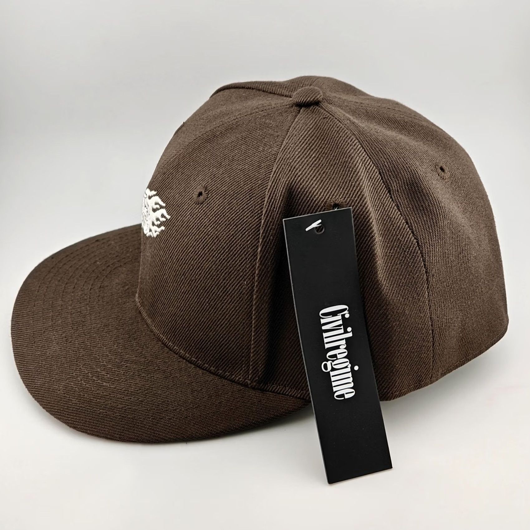 Vintage Civil Regime Flaming Rose Hat Cap Fitted Mens 7 3/8 Brown Embroidered Cotton New Size ONE SIZE - 2 Thumbnail