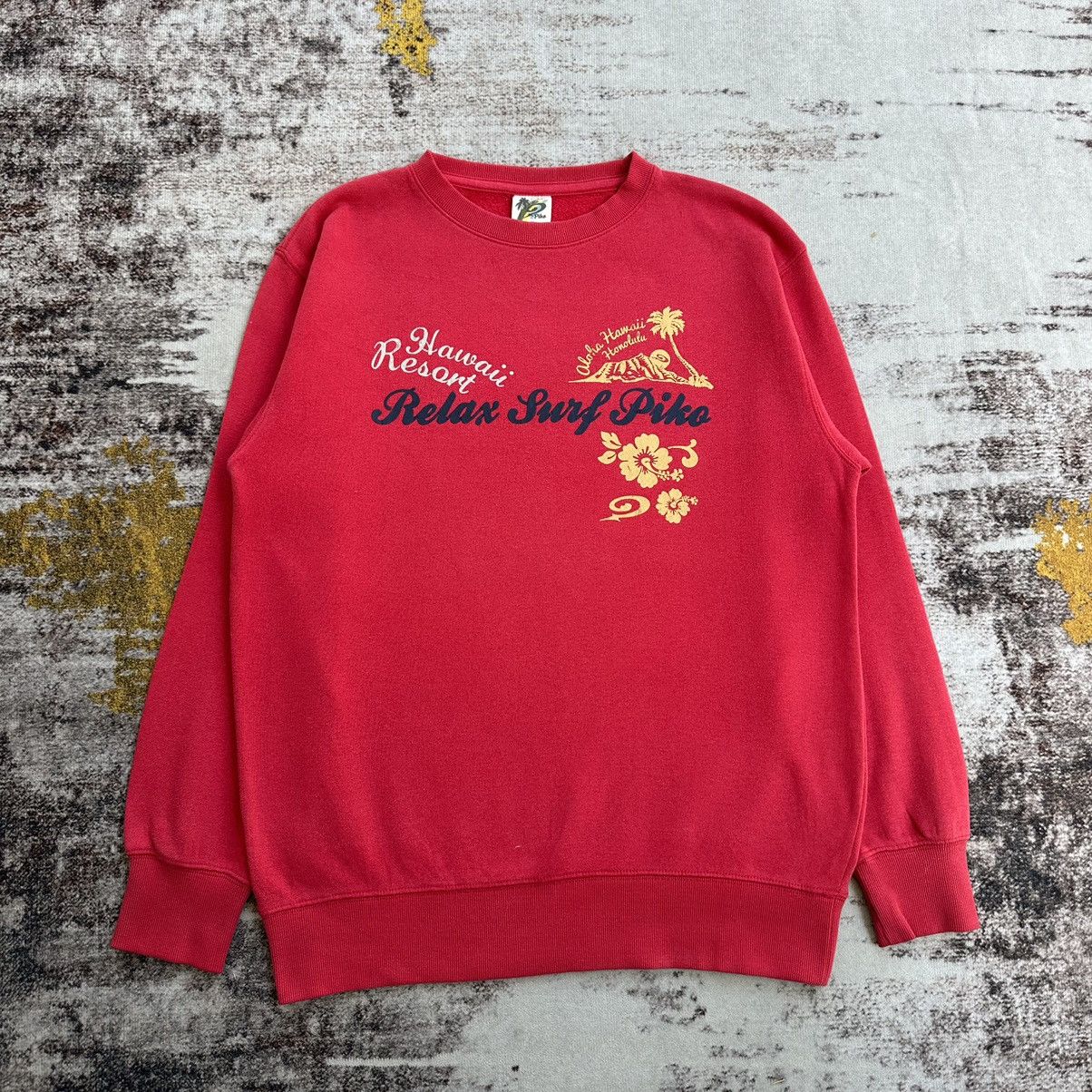 Japanese Brand PIKO HAWAII ALOHA HONOLULU SURF BIG LOGO SWEATSHIRT Size US M / EU 48-50 / 2 - 2 Thumbnail