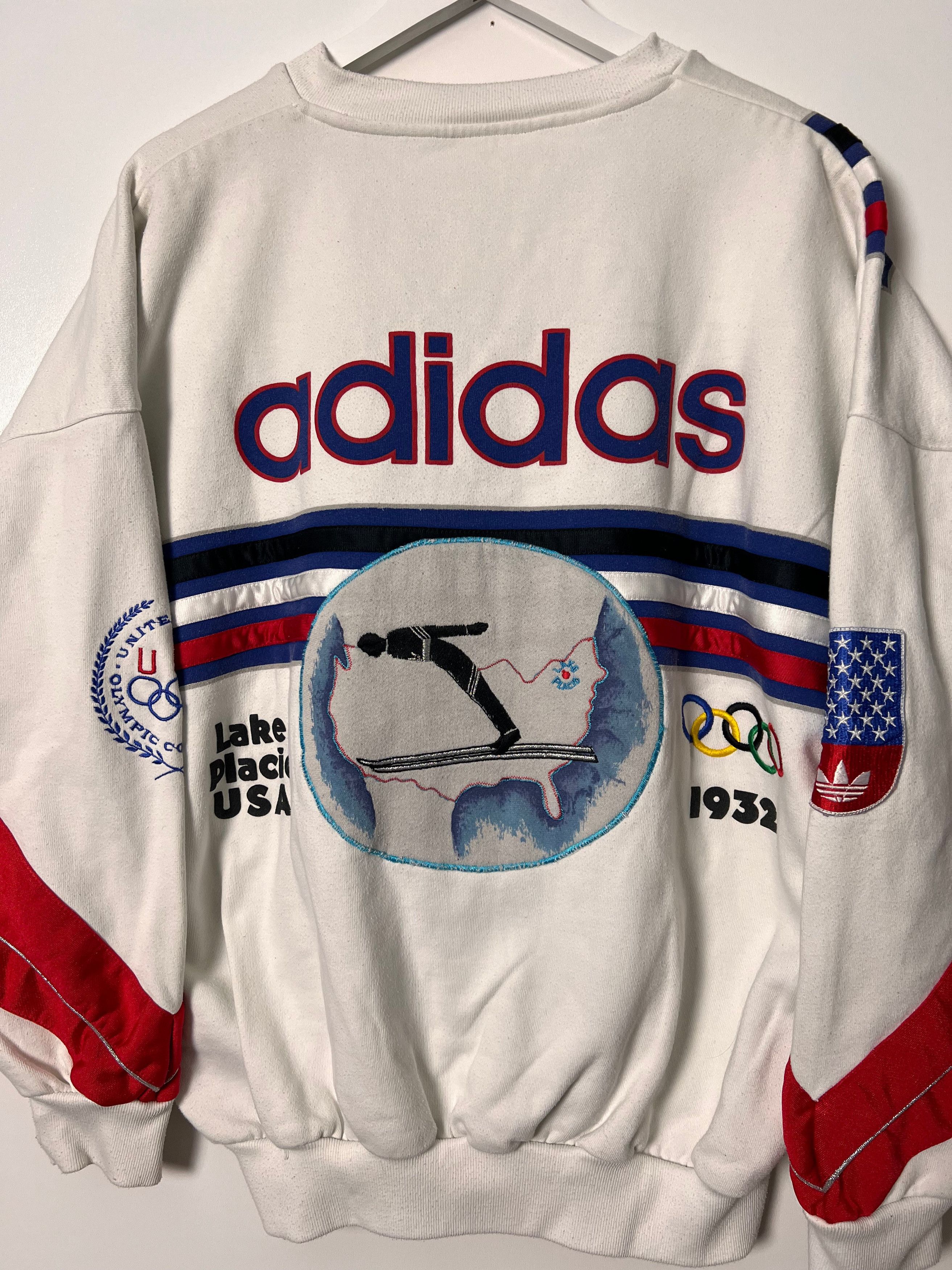 Adidas 90's Adidas Lake Placid Olympic Games 1980 Sweatshirt Size US L / EU 52-54 / 3 - 8 Thumbnail