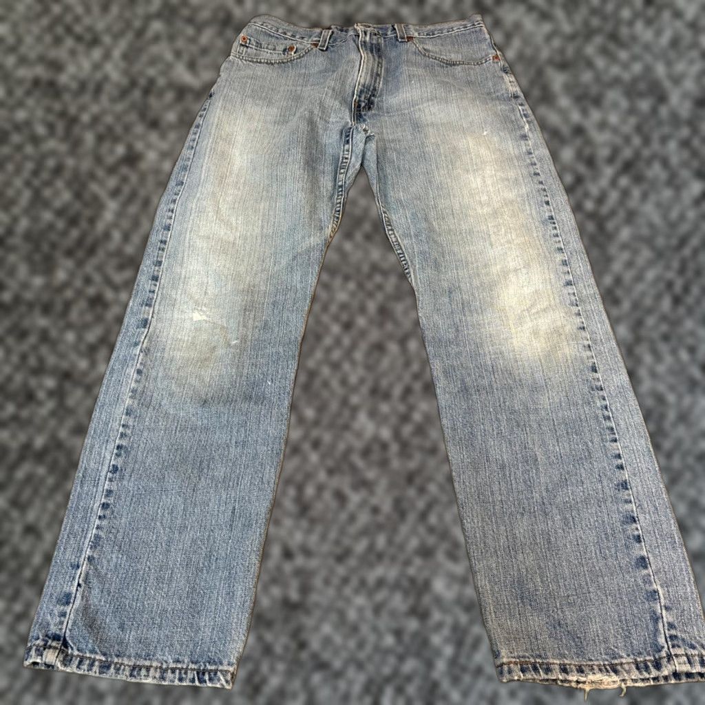 Levi's VINTAGE Levi's 505 Jeans Mens 34x32 Straight Light Washed Distressed Y2K USA blue denim five-pocket regular fit Size US 34 / EU 50 - 1 Thumbnail
