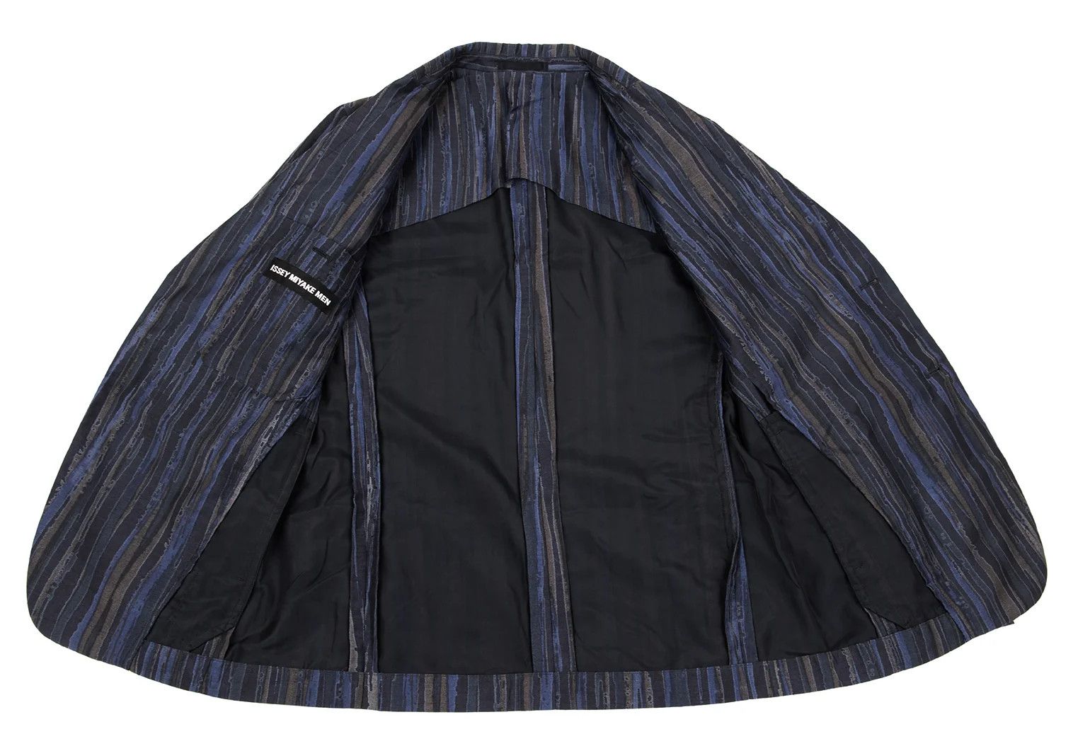Issey Miyake Cotton-Poly Blend Striped Setup in Blue 2 Size US 32 / EU 48 - 9 Thumbnail