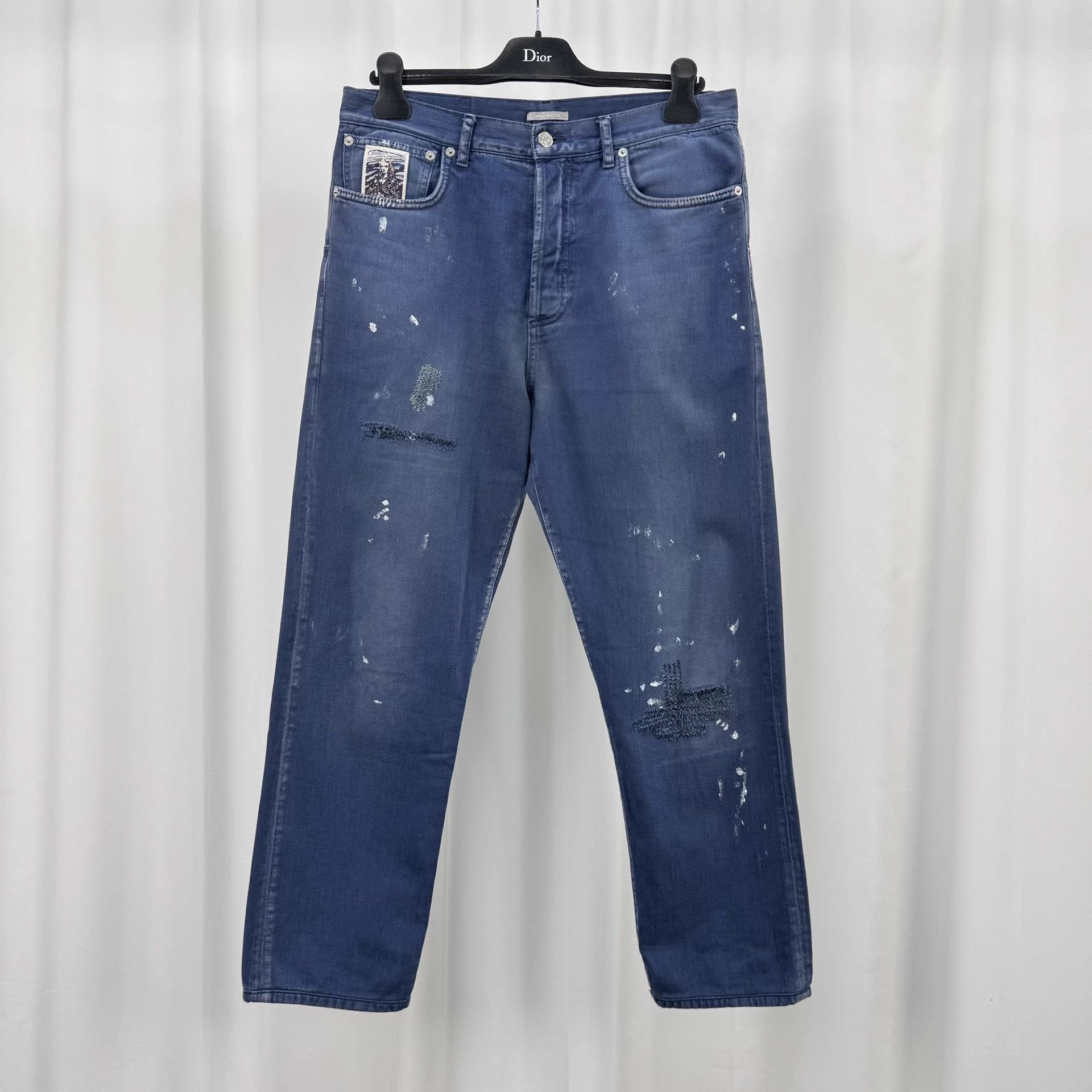 Dior Dior Splatter Washed Jeans W31 99 New Size US 31 - 1 Thumbnail