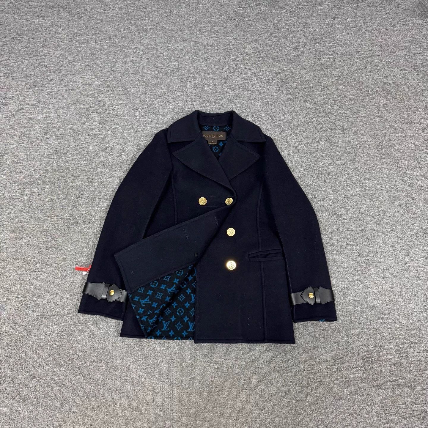 Louis Vuitton LV DB Gold Buttons All Over Print Wool Coat 36 Mint Size XS / US 0-2 / IT 36-38 - 1 Thumbnail