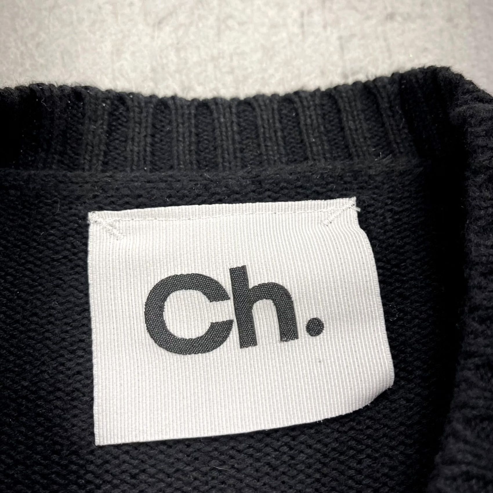 Vintage Ch Sweater Mens Large Black Textured Panel Crewneck Pullover Knit Boucle Size US L / EU 52-54 / 3 - 4 Thumbnail