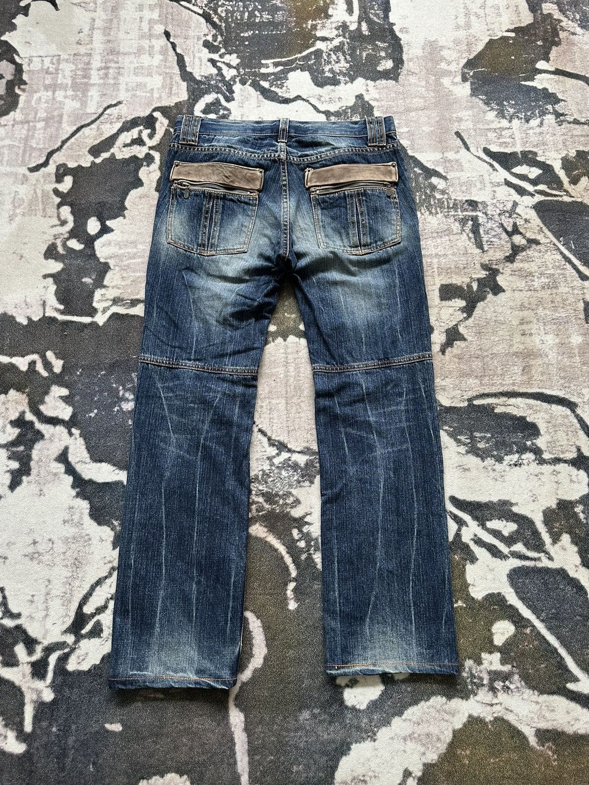 PPFM 2007 PPFM distressed hybrid denim archive Size US 33 - 3 Thumbnail