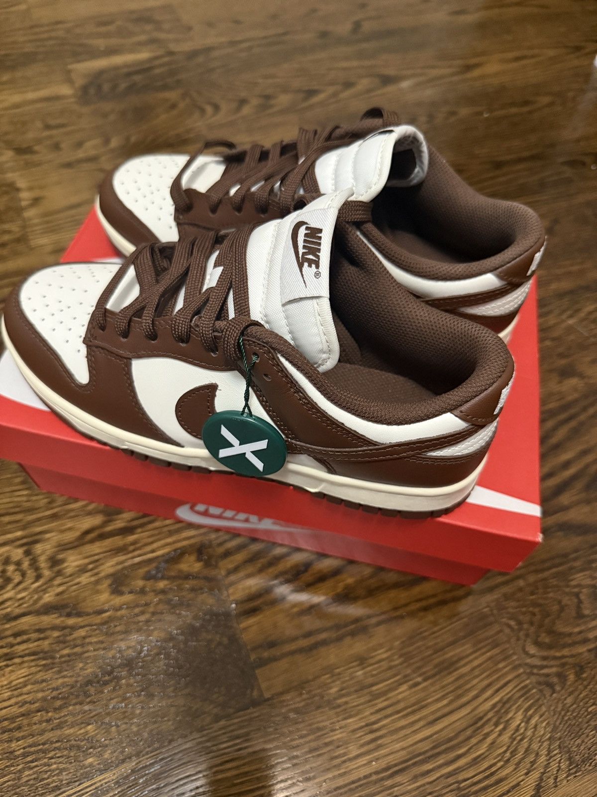Nike Brown and White Nike Dunk Low Size US 7 / IT 37 - 6 Thumbnail