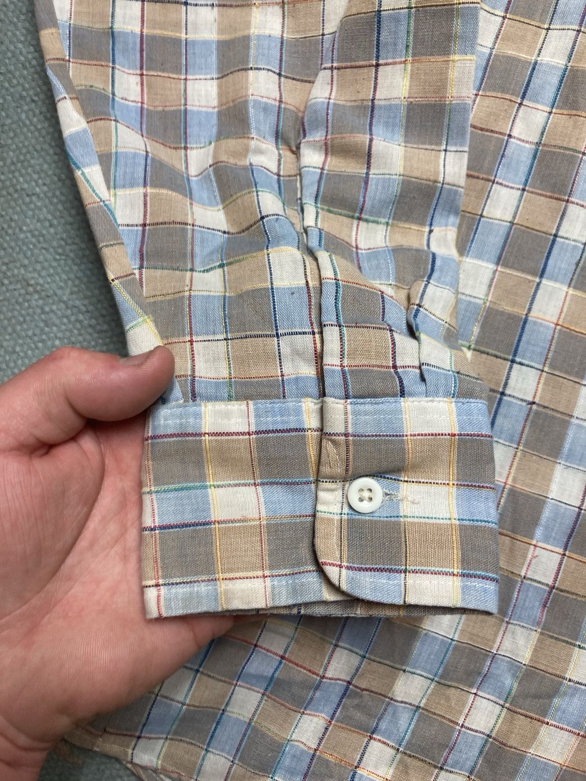 Sears × Vintage Vintage 70s button shirt sears kings road plaid medium Size US M / EU 48-50 / 2 - 3 Thumbnail