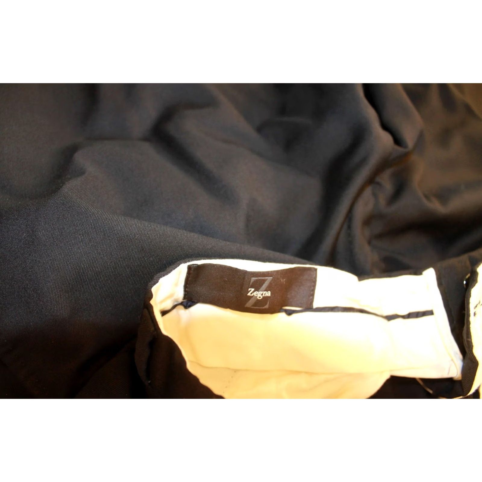 Z Zegna Zegna Pants Mens 37x33 Black Dress Formal Business Pleated Straight Leg Size US 36 / EU 52 - 3 Thumbnail