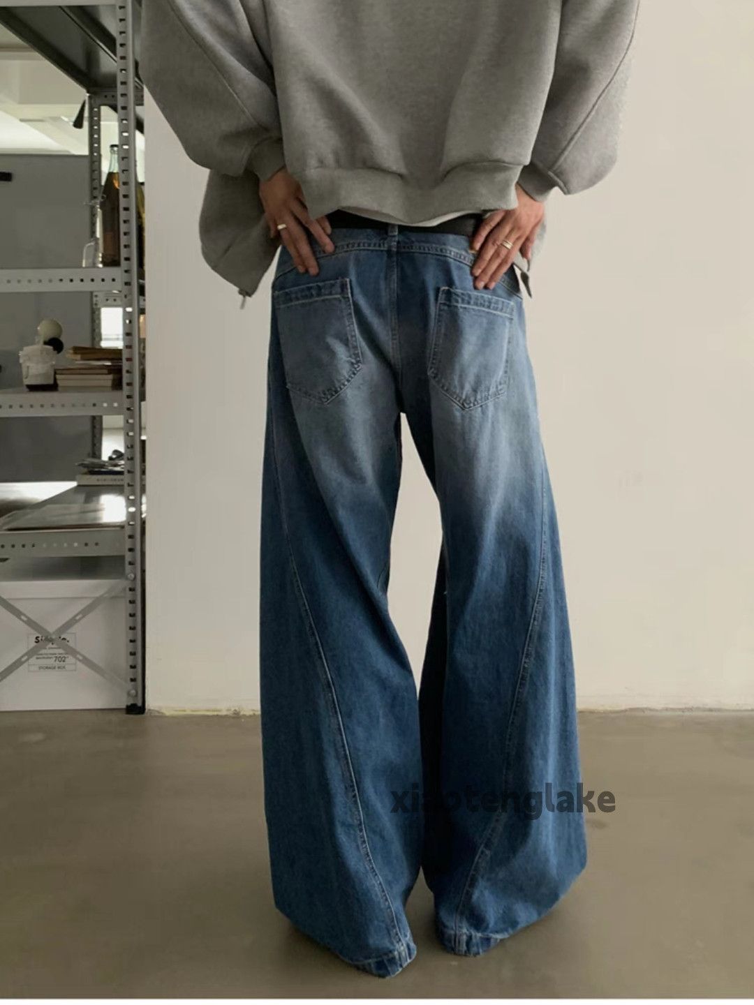 Jean × Vintage washed faded cleanfit yuppie bootcut damaged jeans Size US 30 / EU 46 - 9 Thumbnail