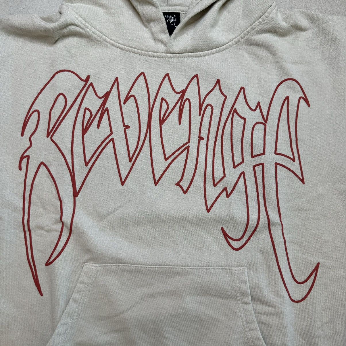 Revenge Revenge X Kill Outline Hoodie Cement/Red SIZE MEDIUM Size US M / EU 48-50 / 2 - 5 Thumbnail