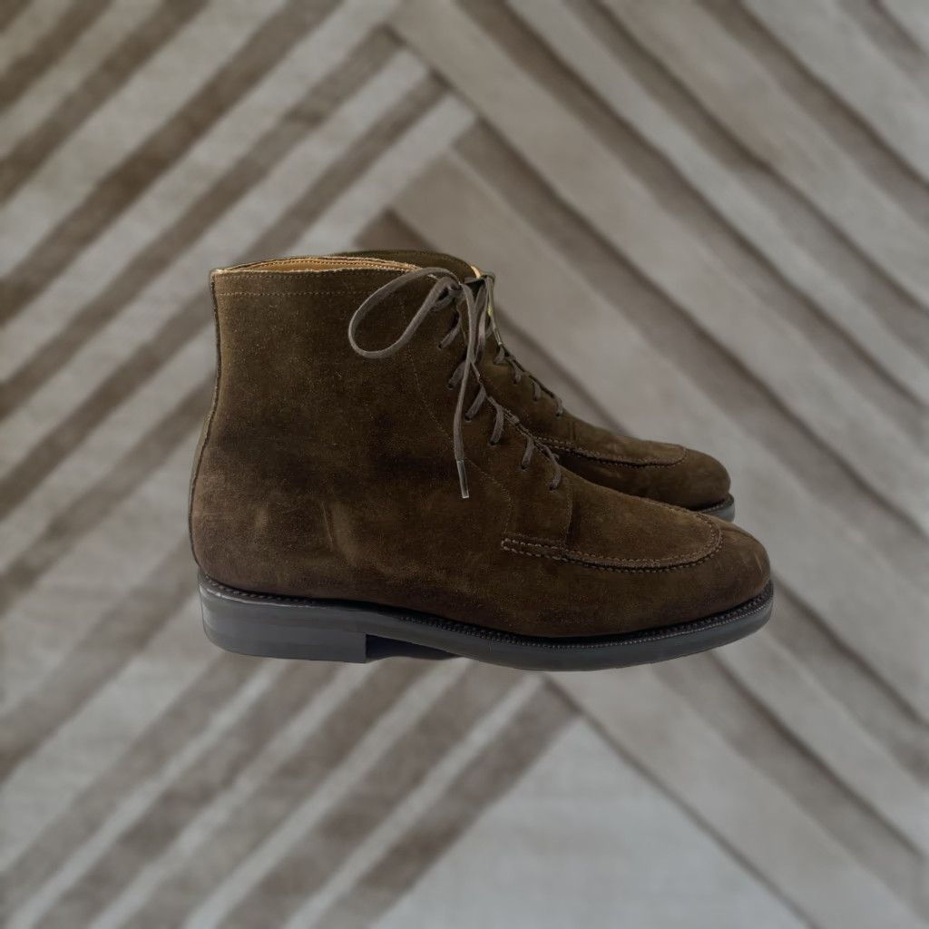 Vintage Sons Of Henry Suede Boots Brown Split Toe Dress Combat Size 7 UK / 8 US Leather Lining Rubber Outsole Chukka Boots Men Byron Model UK 7 US 8 Brown Size US 7 / EU 40 - 1 Thumbnail