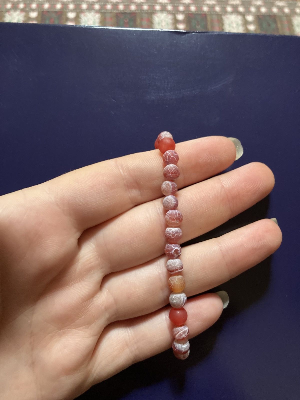 Other Red crackle agate beaded bracelet Size ONE SIZE - 2 Thumbnail