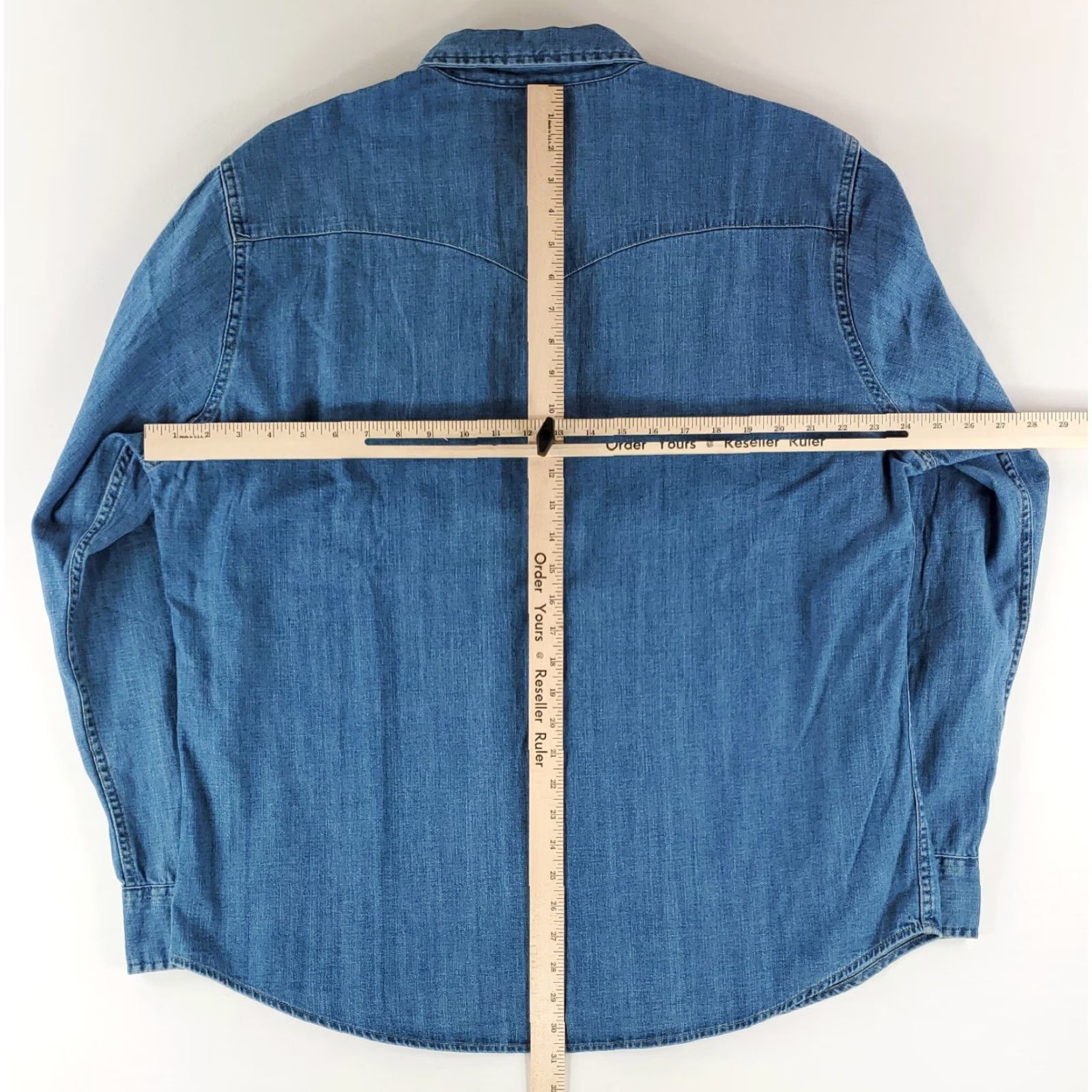 Levi's Levi's Denim Pearl Snap Shirt Long Sleeve Blue Western Cowboy Mens 2XL Shirt Size US XXL / EU 58 / 5 - 8 Thumbnail