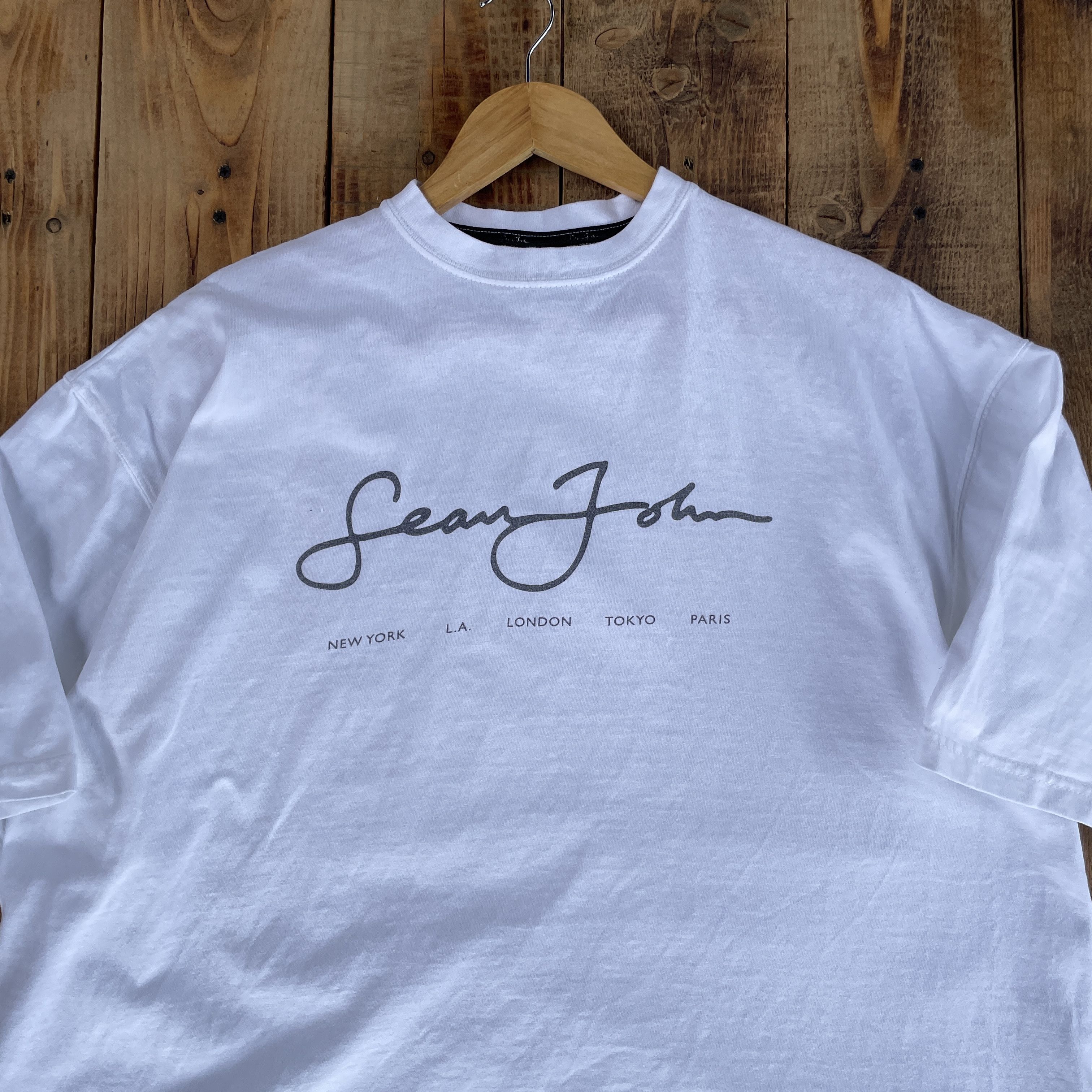 Sean John Sean John Vintage Y2K White Oversized T-Shirt Size XL Size US XL / EU 56 / 4 - 4 Thumbnail
