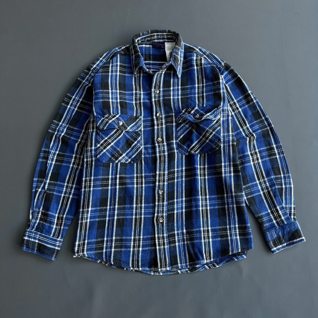 Flannel × Vintage Vintage 90's Flannel Shirt Double Pocket Size US L / EU 52-54 / 3 - 1 Thumbnail
