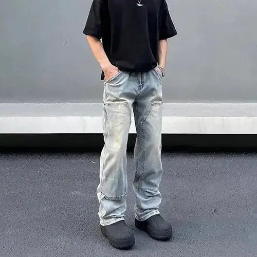 Other Street cargo loose washed jeans trousers 90’s y2k Size US 34 / EU 50 - 3 Thumbnail