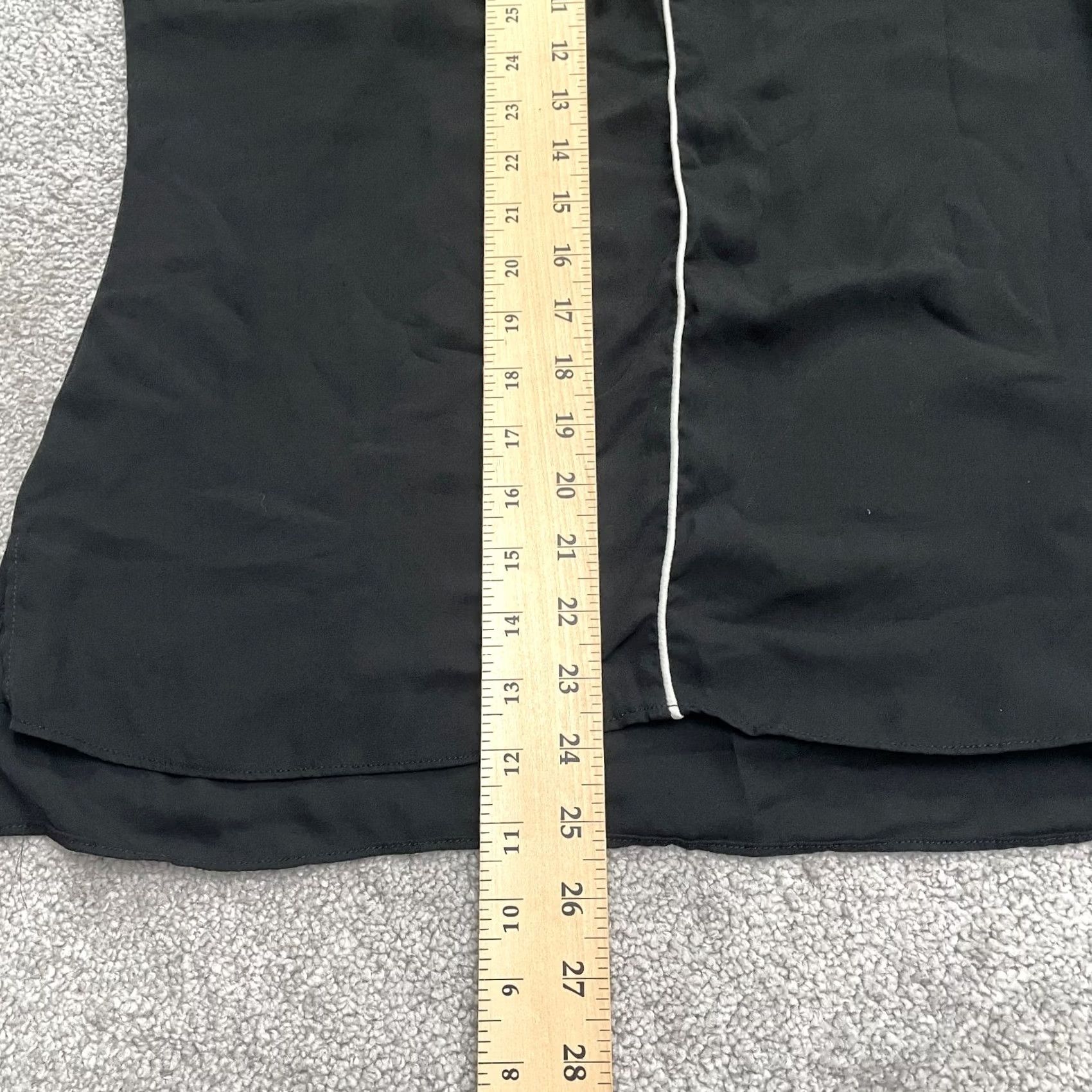 Vintage Rose & Olive Tank Top Blouse Women M Black V-Neck Chiffon Sleeveless Casual Tank Top Size M / US 6-8 / IT 42-44 - 7 Thumbnail