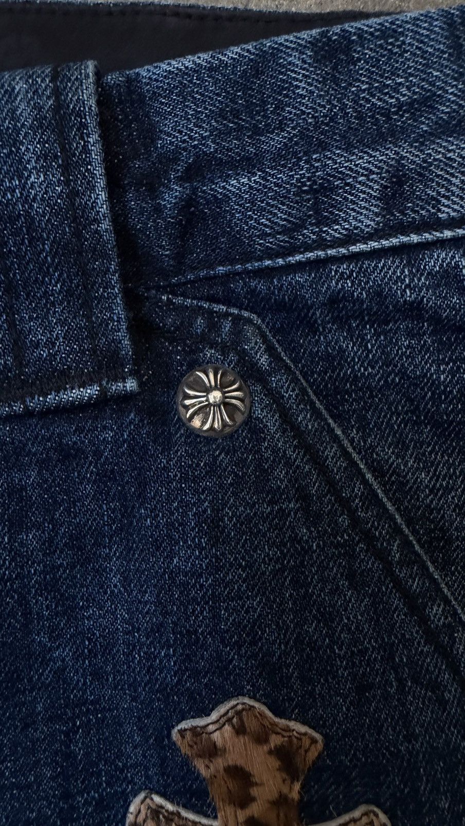 Chrome Hearts RARE!!Chrome Hearts Turbo Diesel Cross Patch Carpenter Jeans Size US 32 / EU 48 - 3 Thumbnail