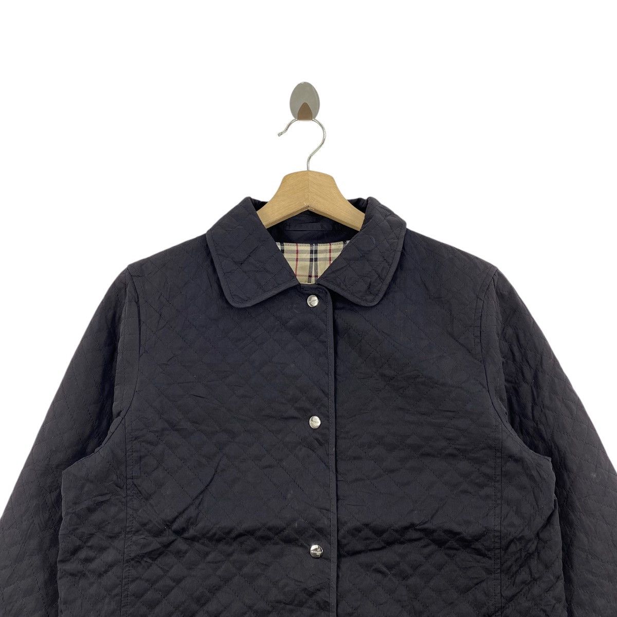 Burberry Vintage BURBERRYS Nova Check Tartan Plain Quilted Black Size US M / EU 48-50 / 2 - 2 Thumbnail