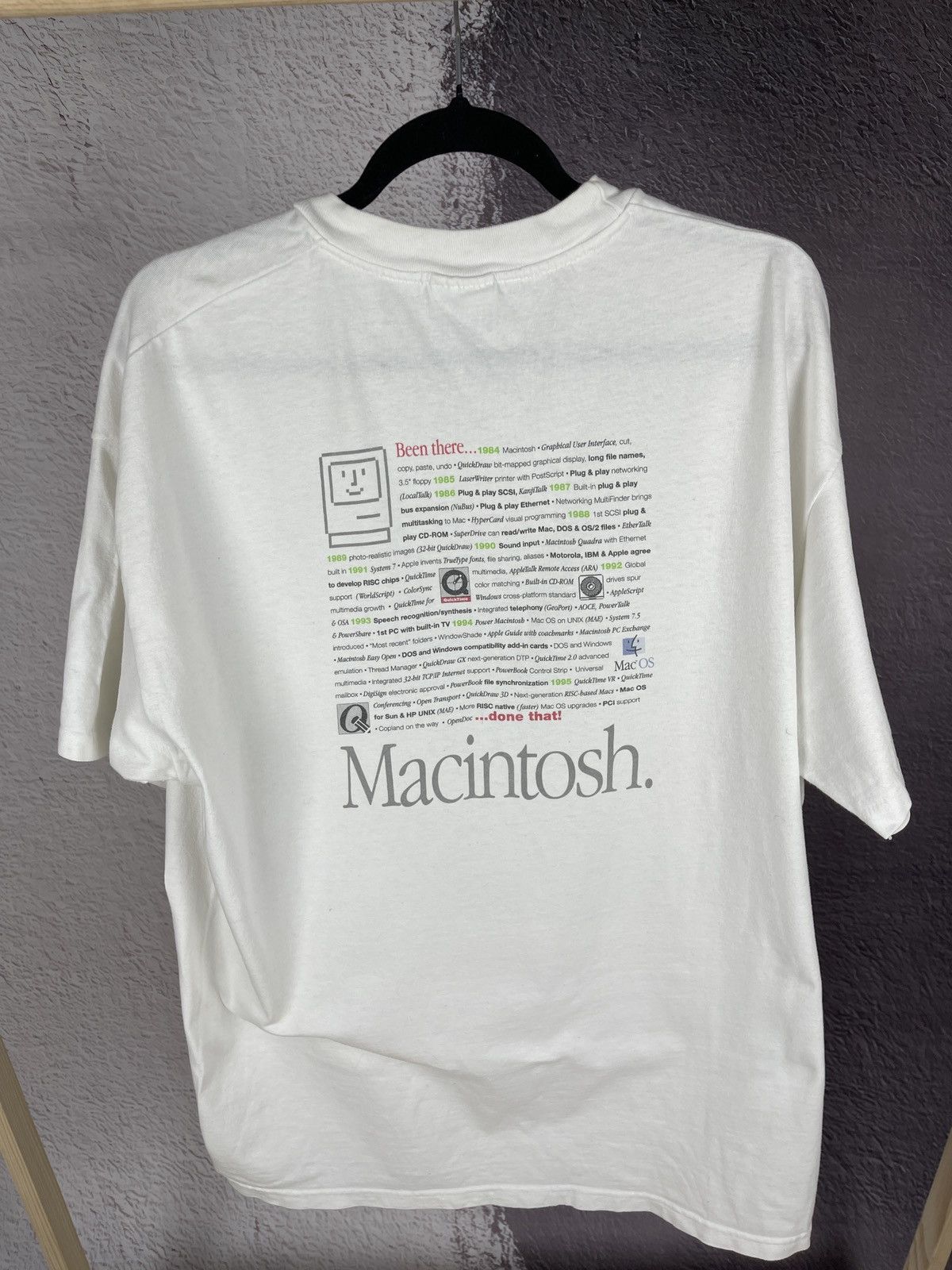 Apple × Mackintosh Apple Macintosh vintage ~1995 Hanes made in USA tee shirt Size US XL / EU 56 / 4 - 13 Thumbnail